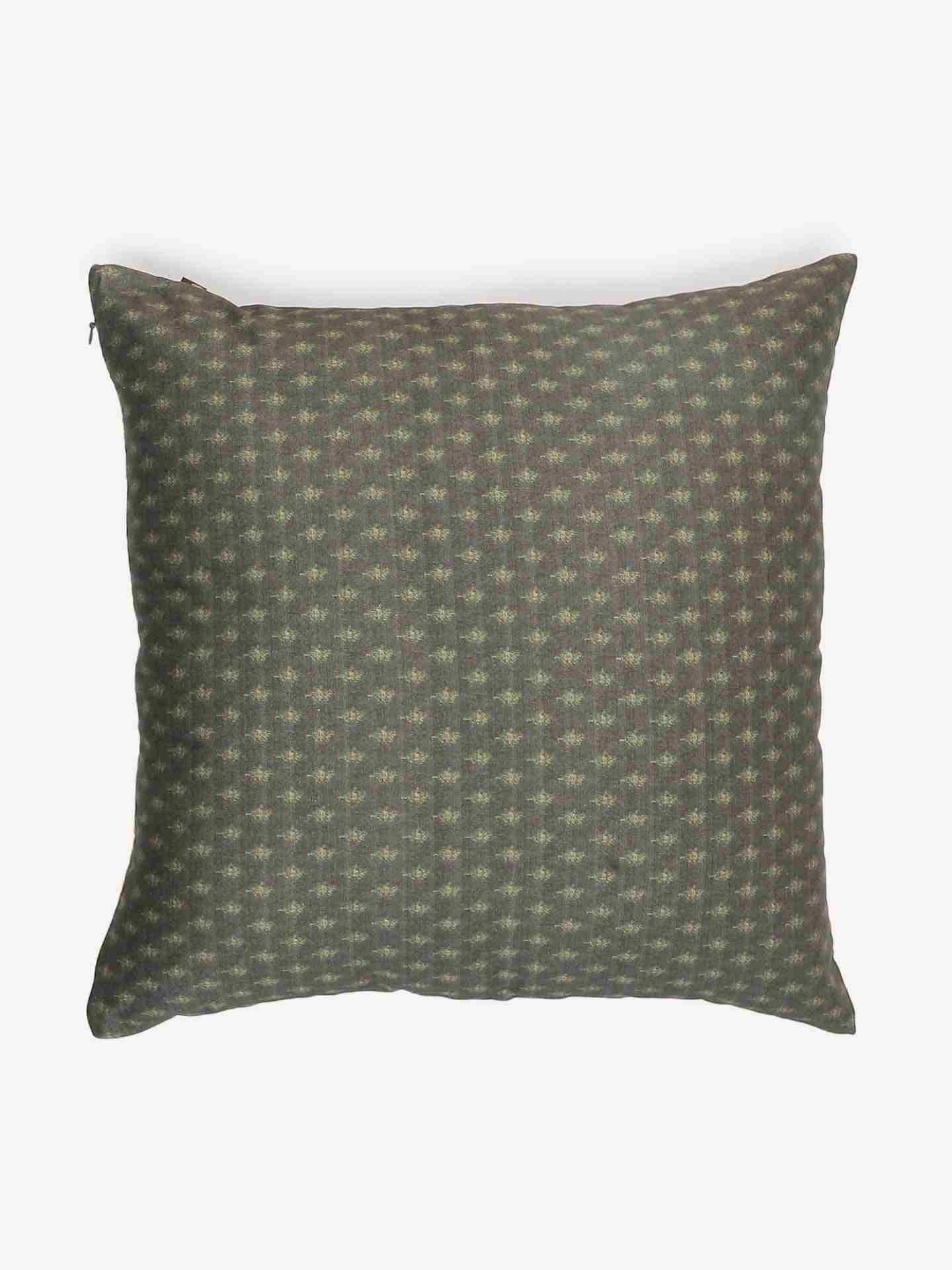 Yellow Kashmiri Booti Cotton Cushion