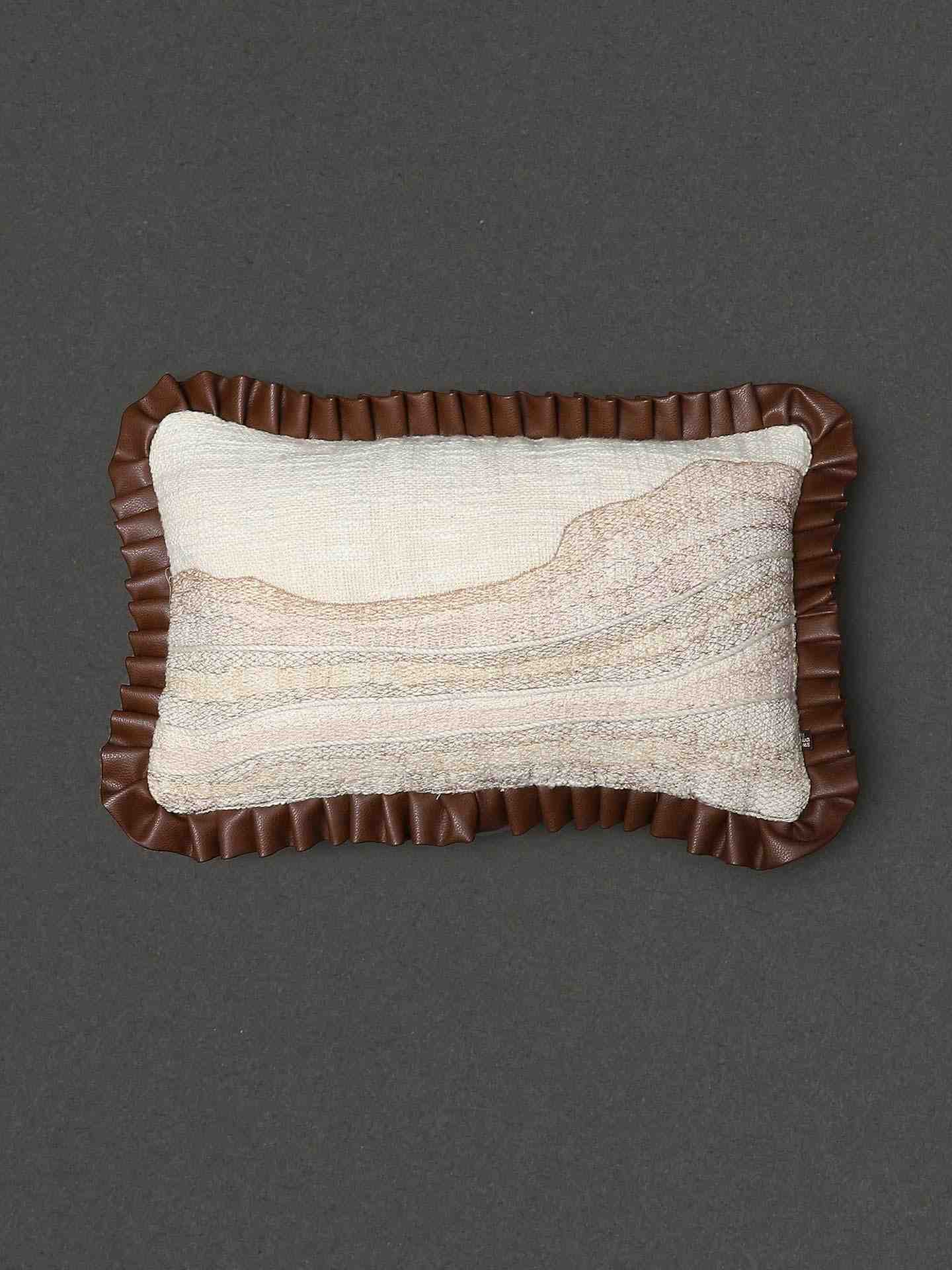 Ivory & Brown Jaisalmer Rectangle Cotton Cushion