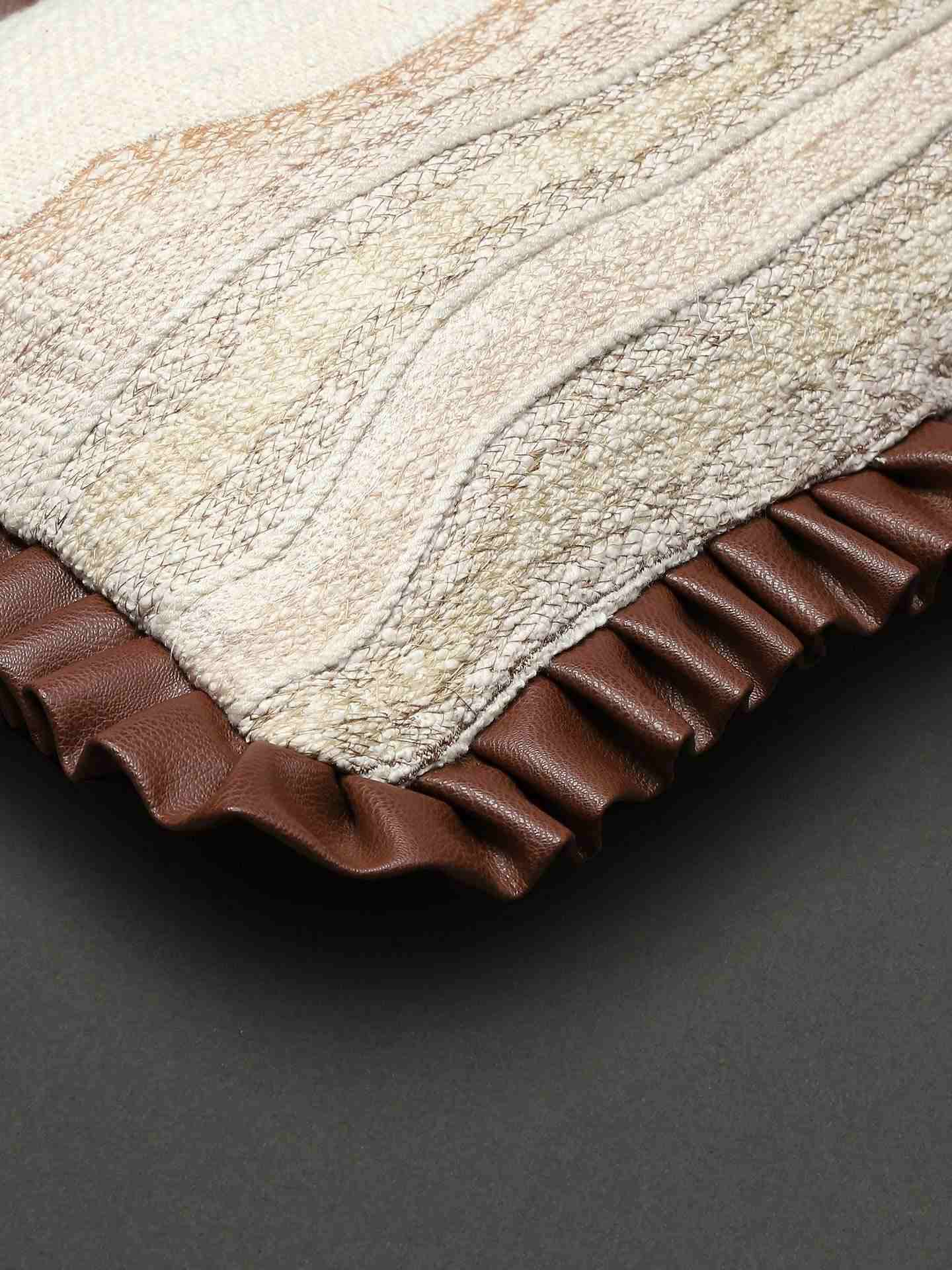 Ivory & Brown Jaisalmer Rectangle Cotton Cushion