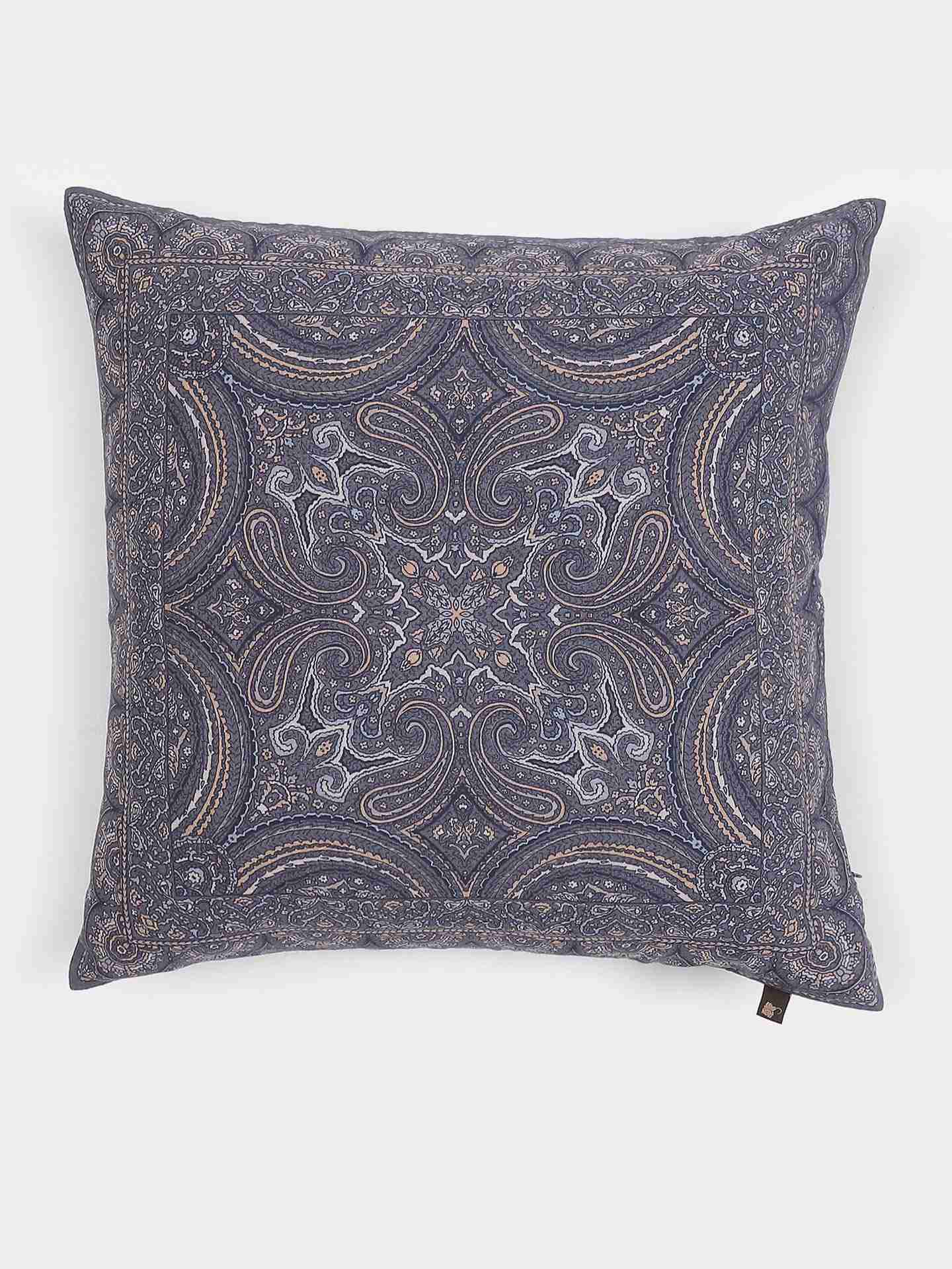 Light Blue Jaamevar Square Cotton Cushion