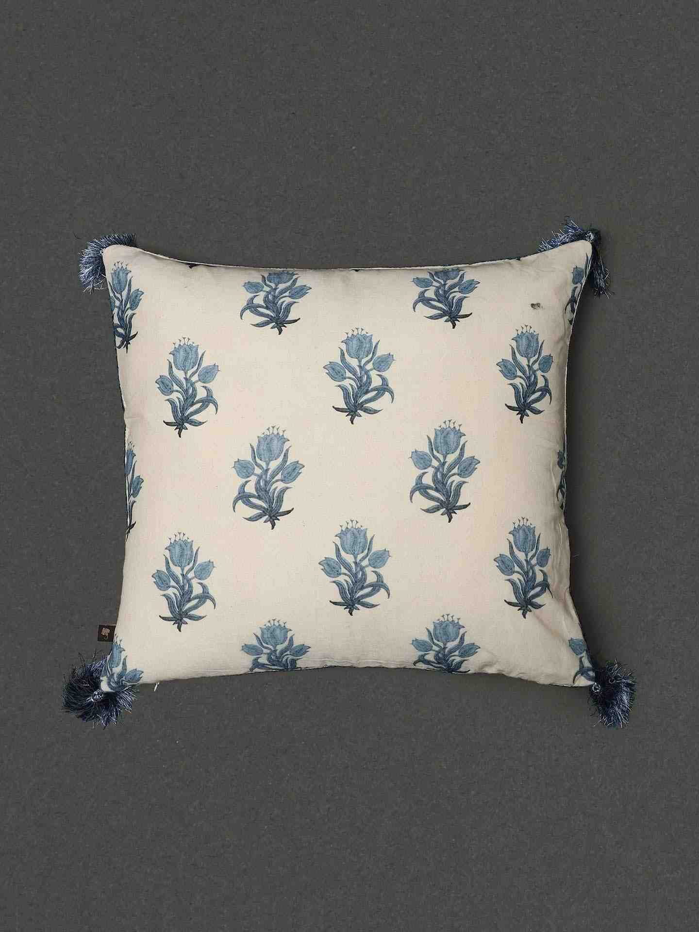 Blue Jalmahal Cotton Cushion