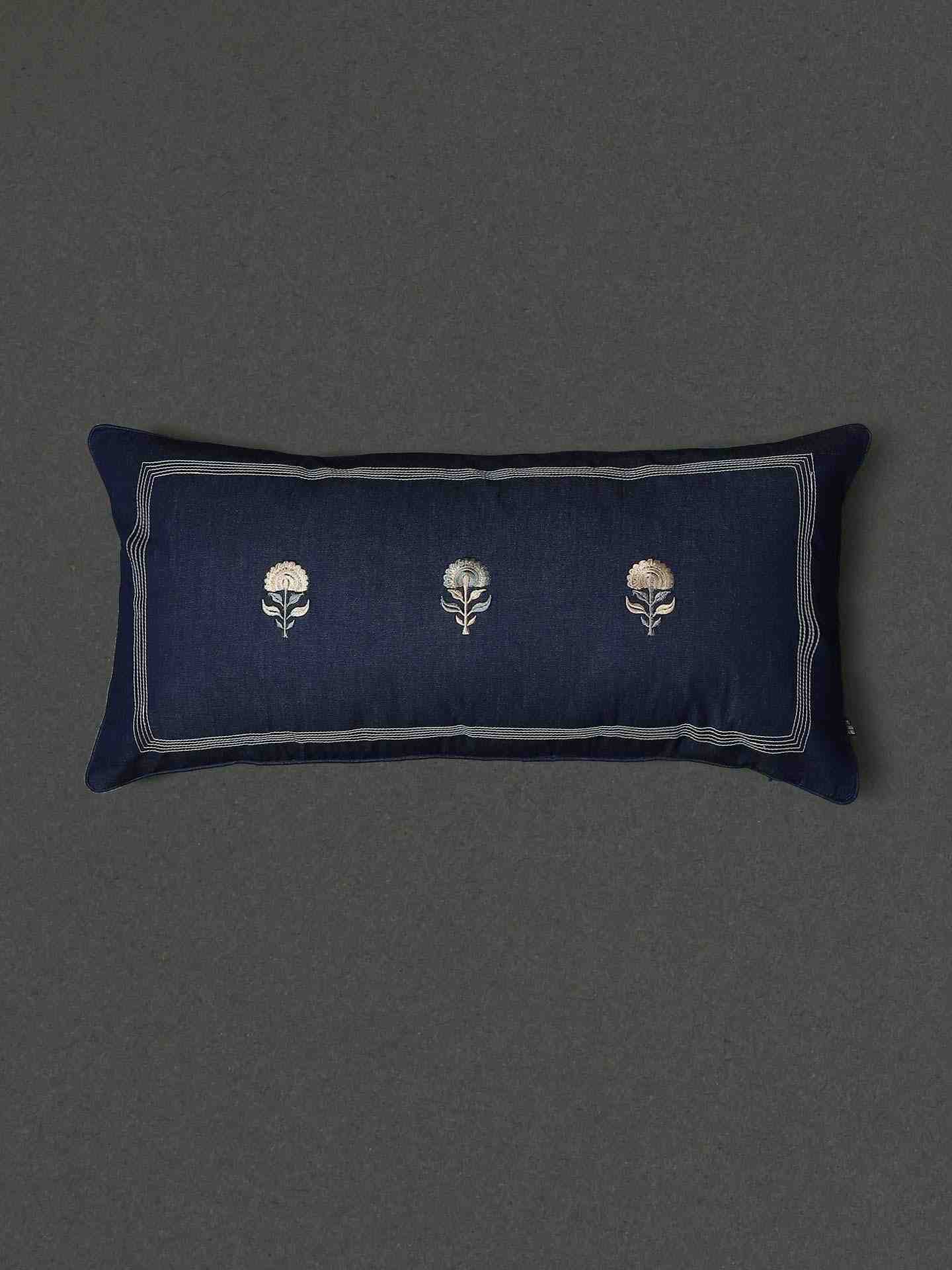 Blue Jalmahal Rectangle Cushion