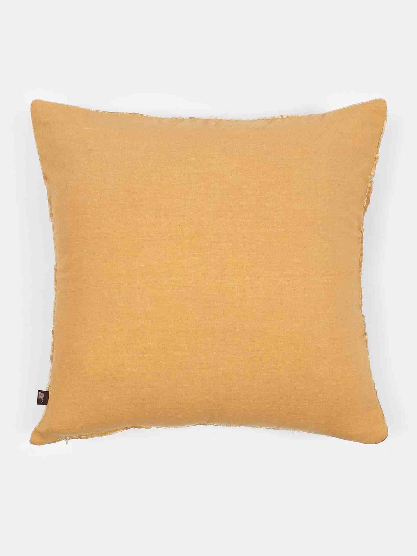 Yellow Solid Velvet Cushion