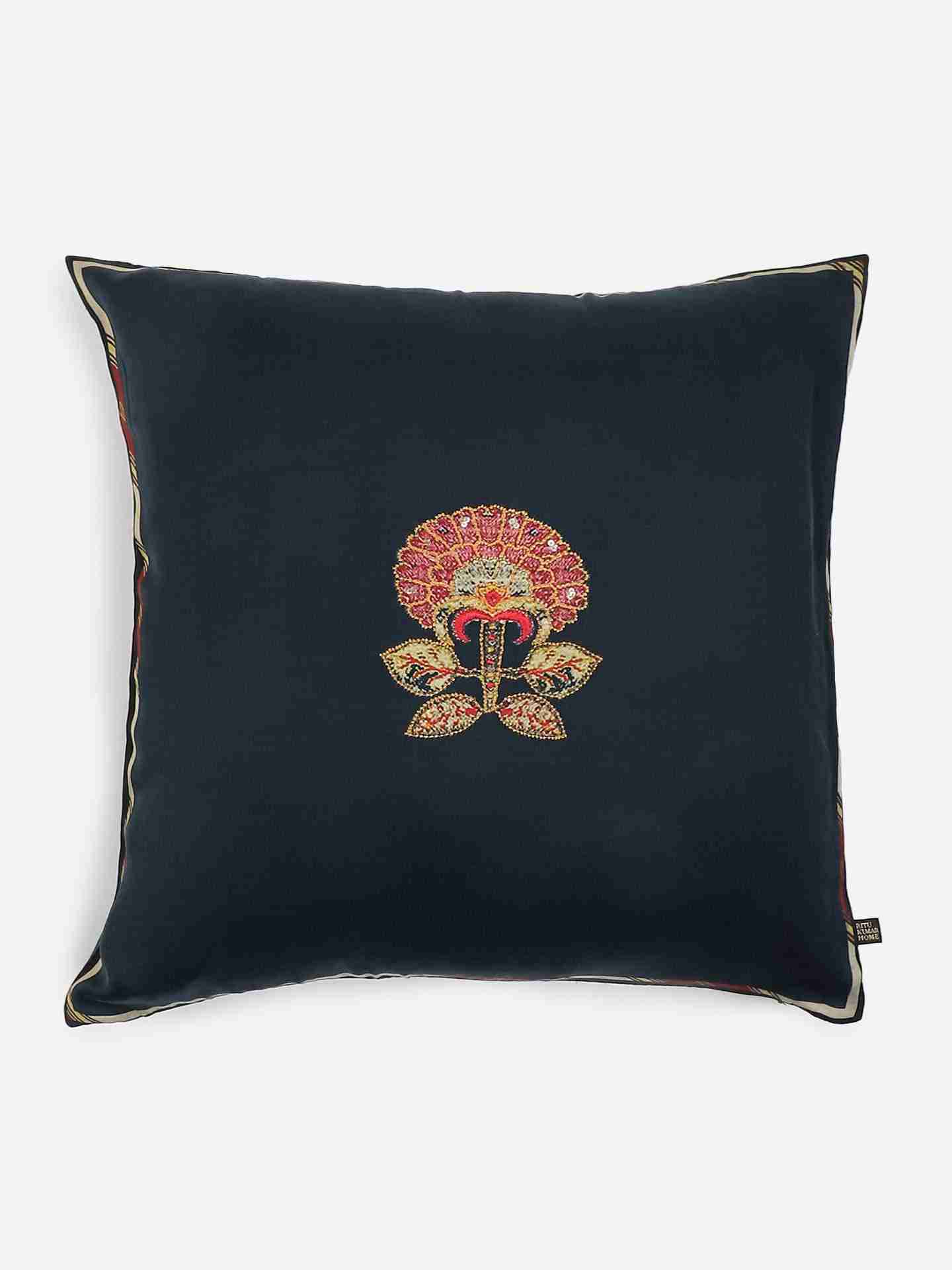 Blue Kashmiri Booti Cushion