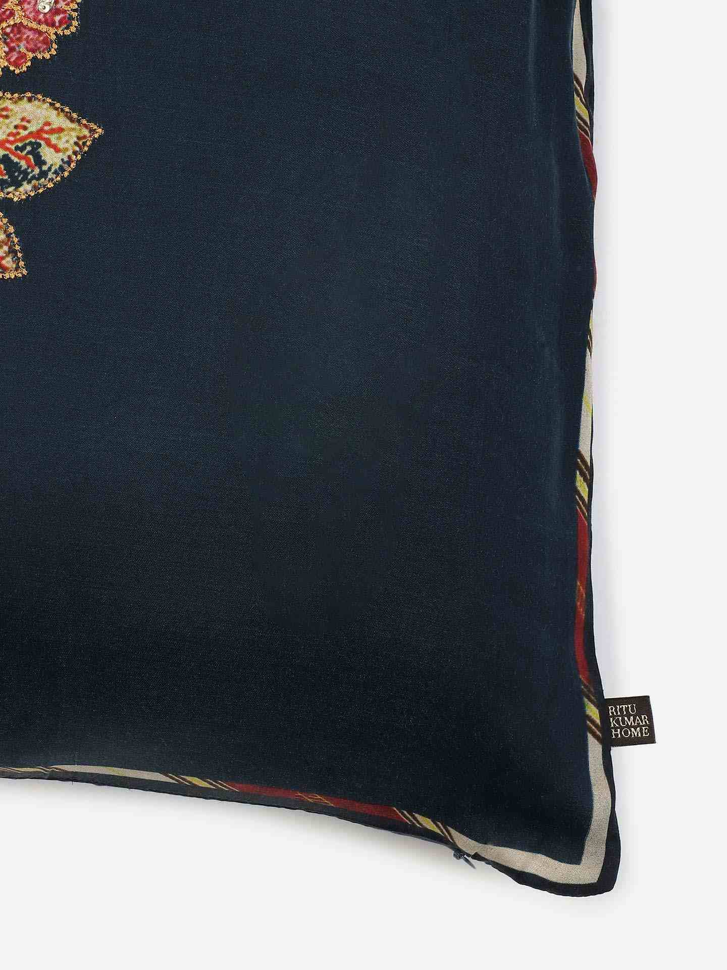 Blue Kashmiri Booti Cushion