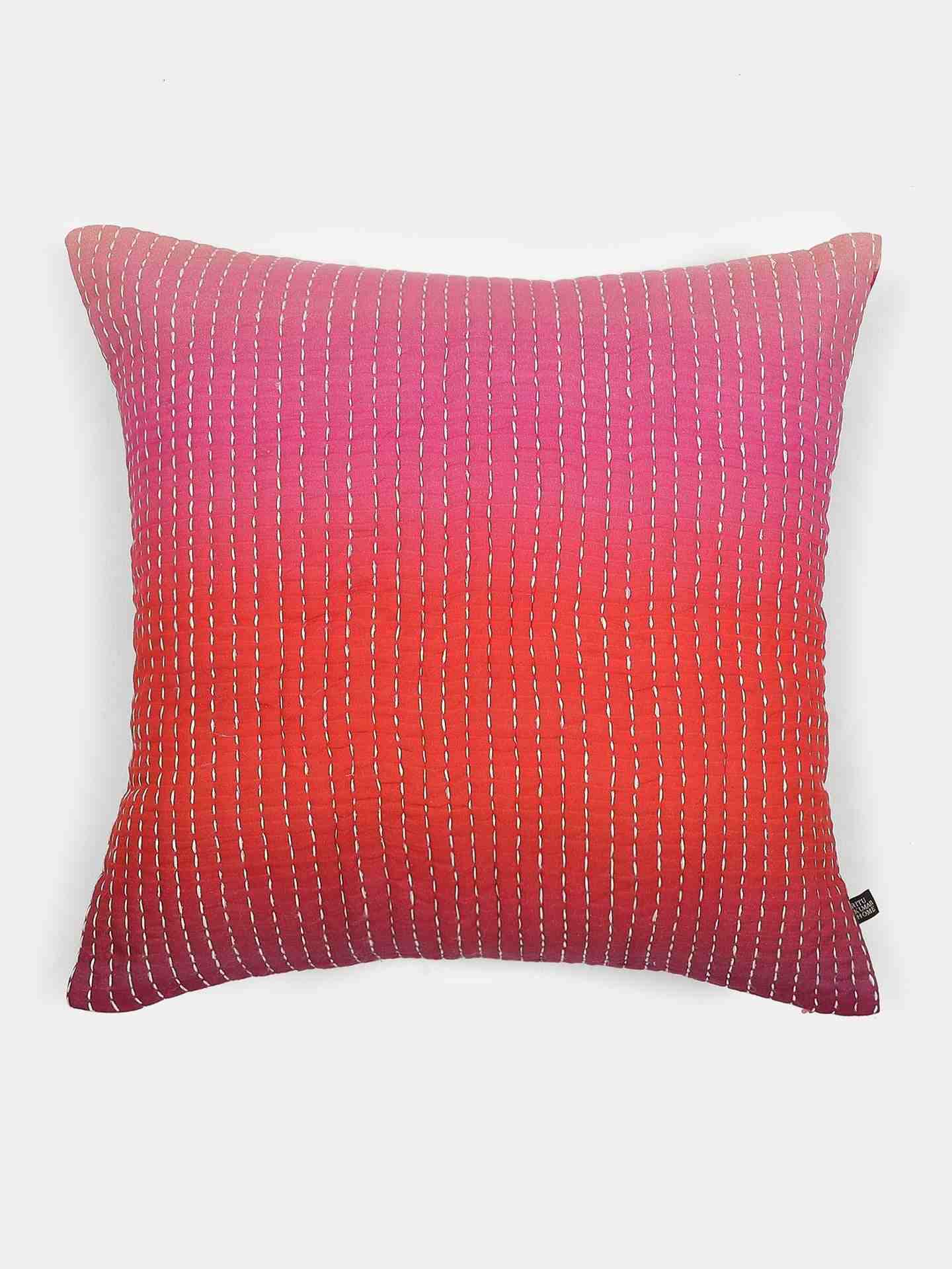 Pink Ikkat Cushion