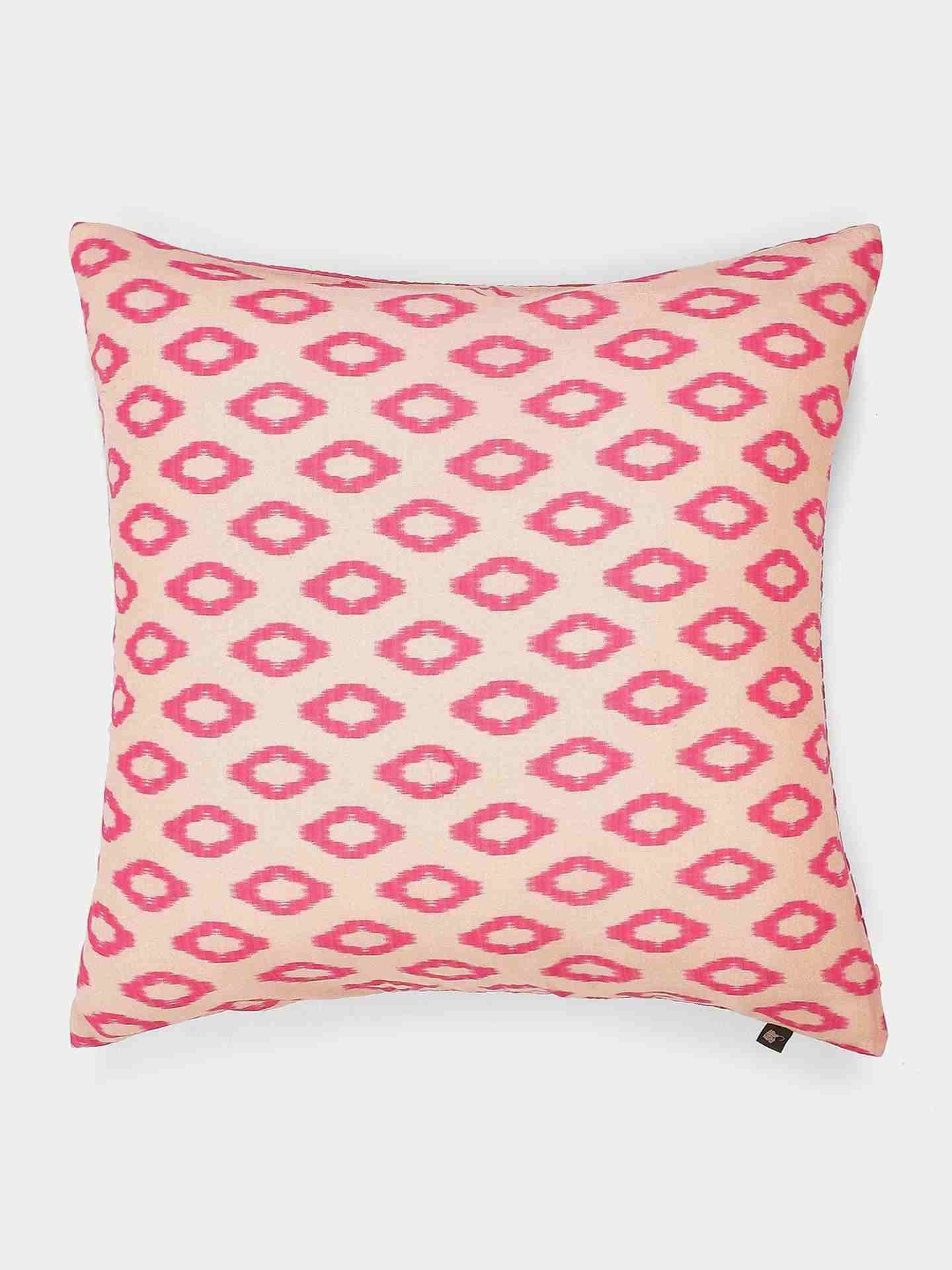 Pink Ikkat Cushion