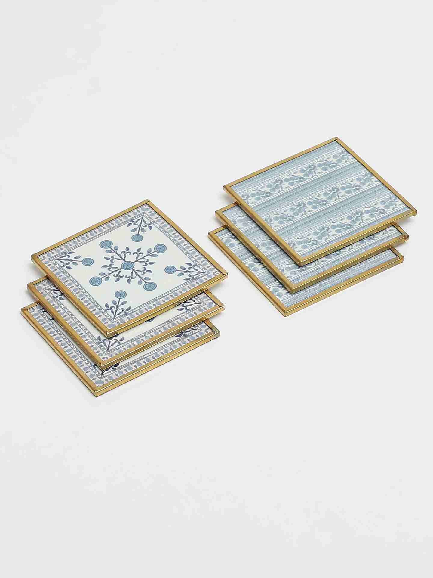 Blue Jalmahal Coasters (Set Of 6)