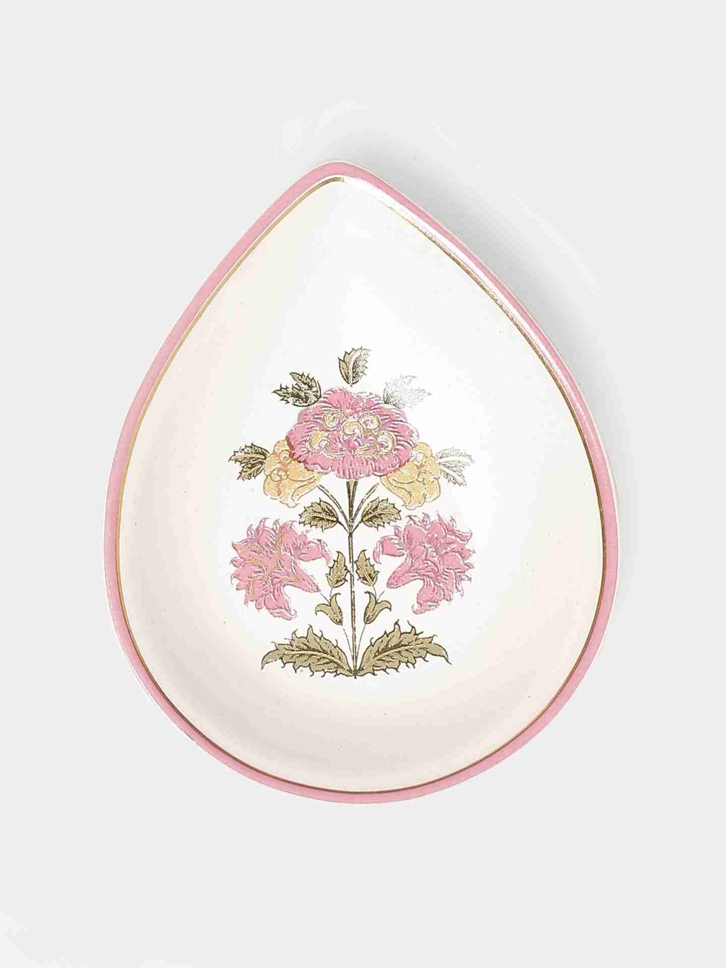 Pink & Beige Koshambi Diya (Set Of 4)