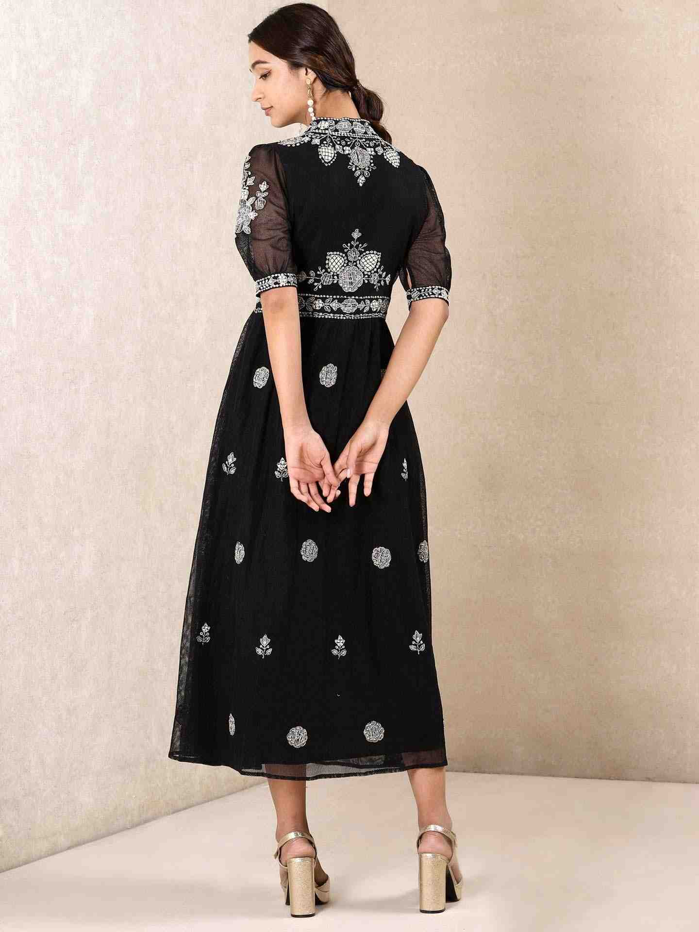 Black Isabel Cotton Dress