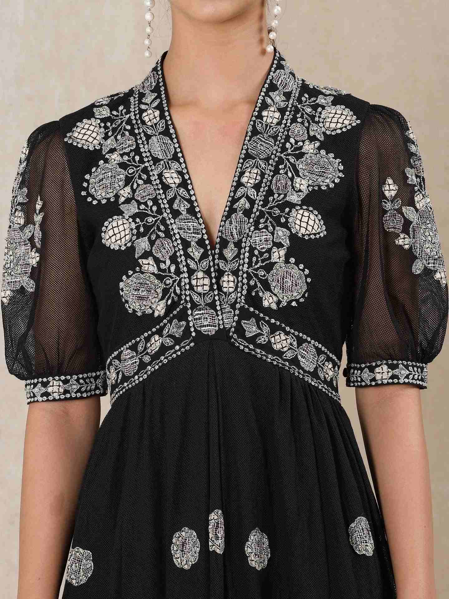 Black Isabel Cotton Dress