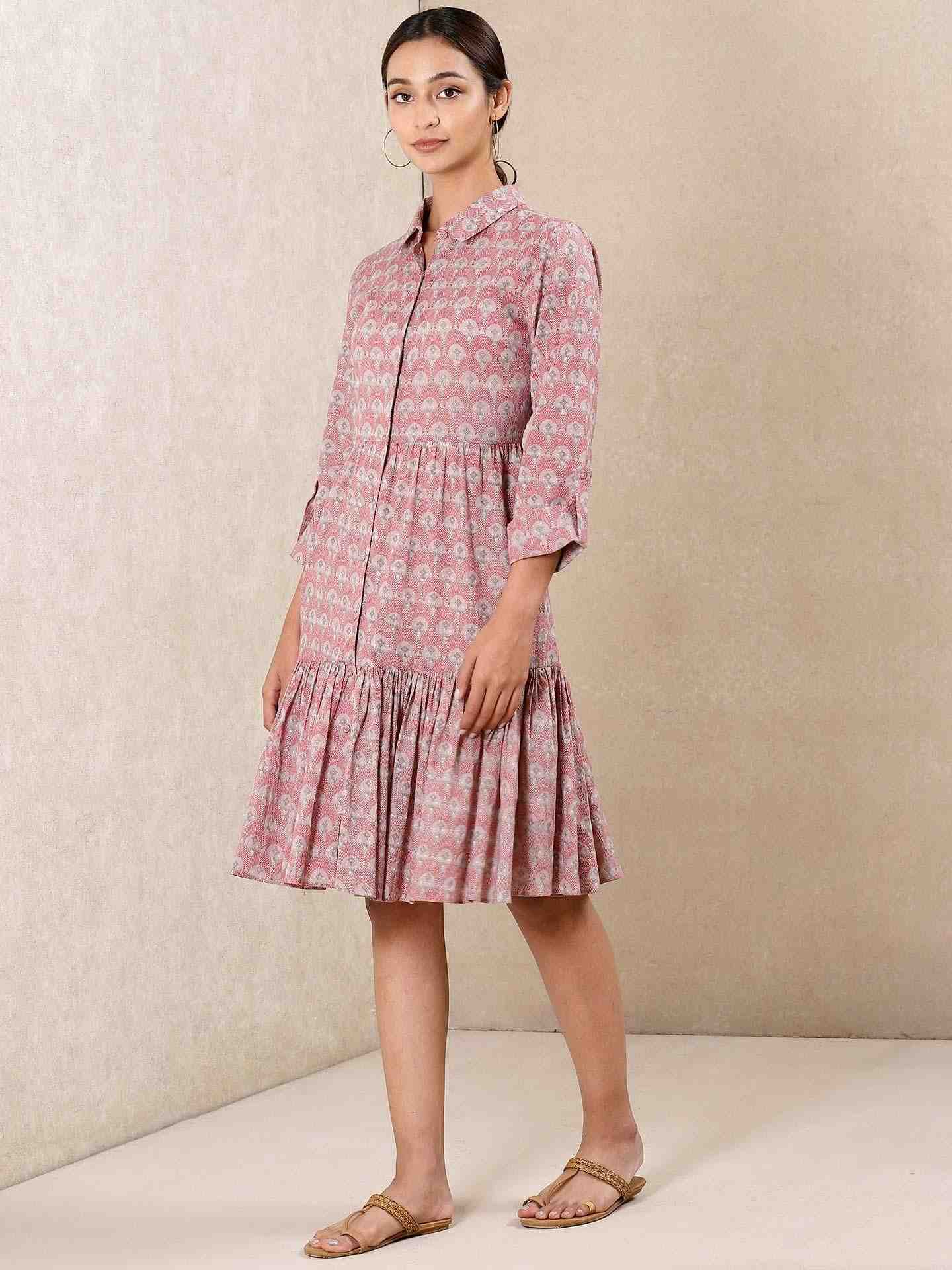 Red Modern Minimalist Cotton Dress