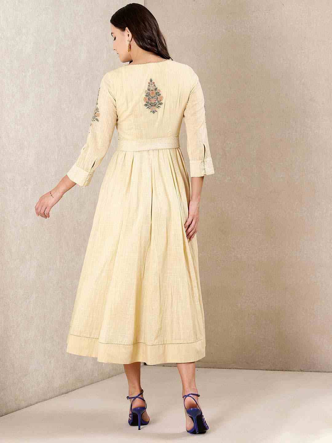 Ecru Gulfaam Cotton Dress