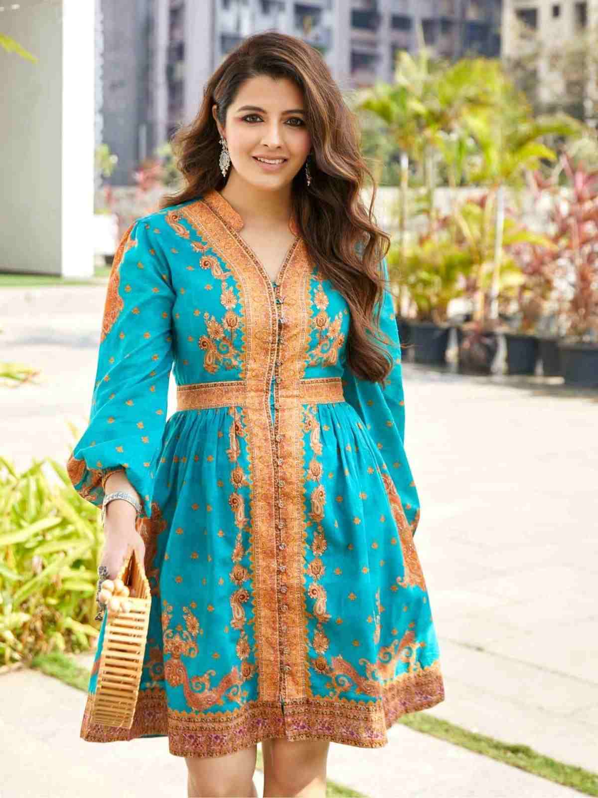 Teal Gulmarg Dress