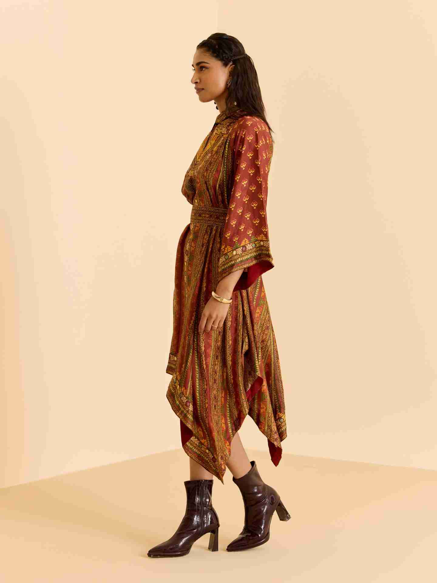Brown & Multi Ashina Dress