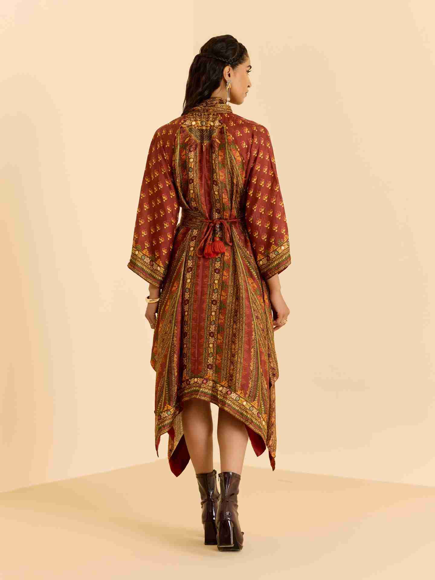 Brown & Multi Ashina Dress