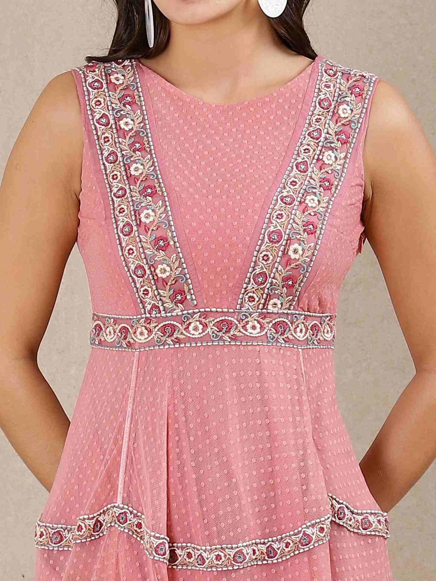 Coral Istara Tiered Dress