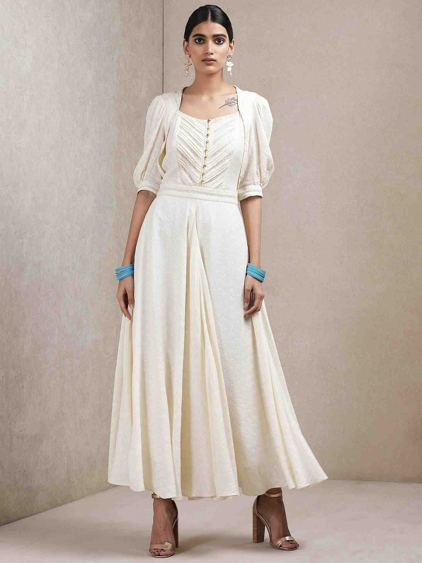 Off White Gagan Solid Dress