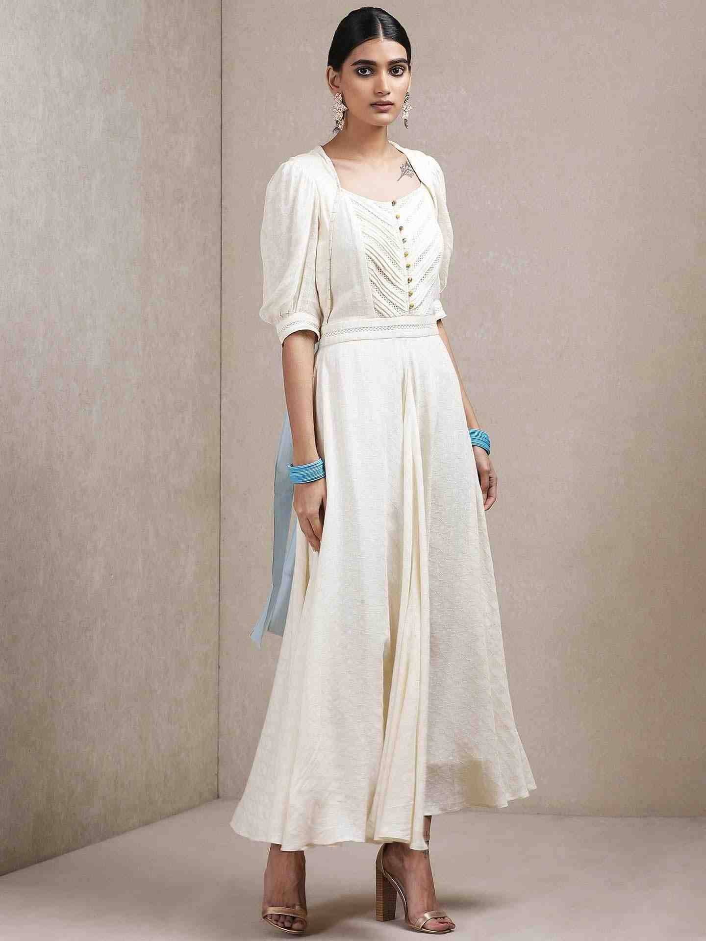 Off White Gagan Solid Dress