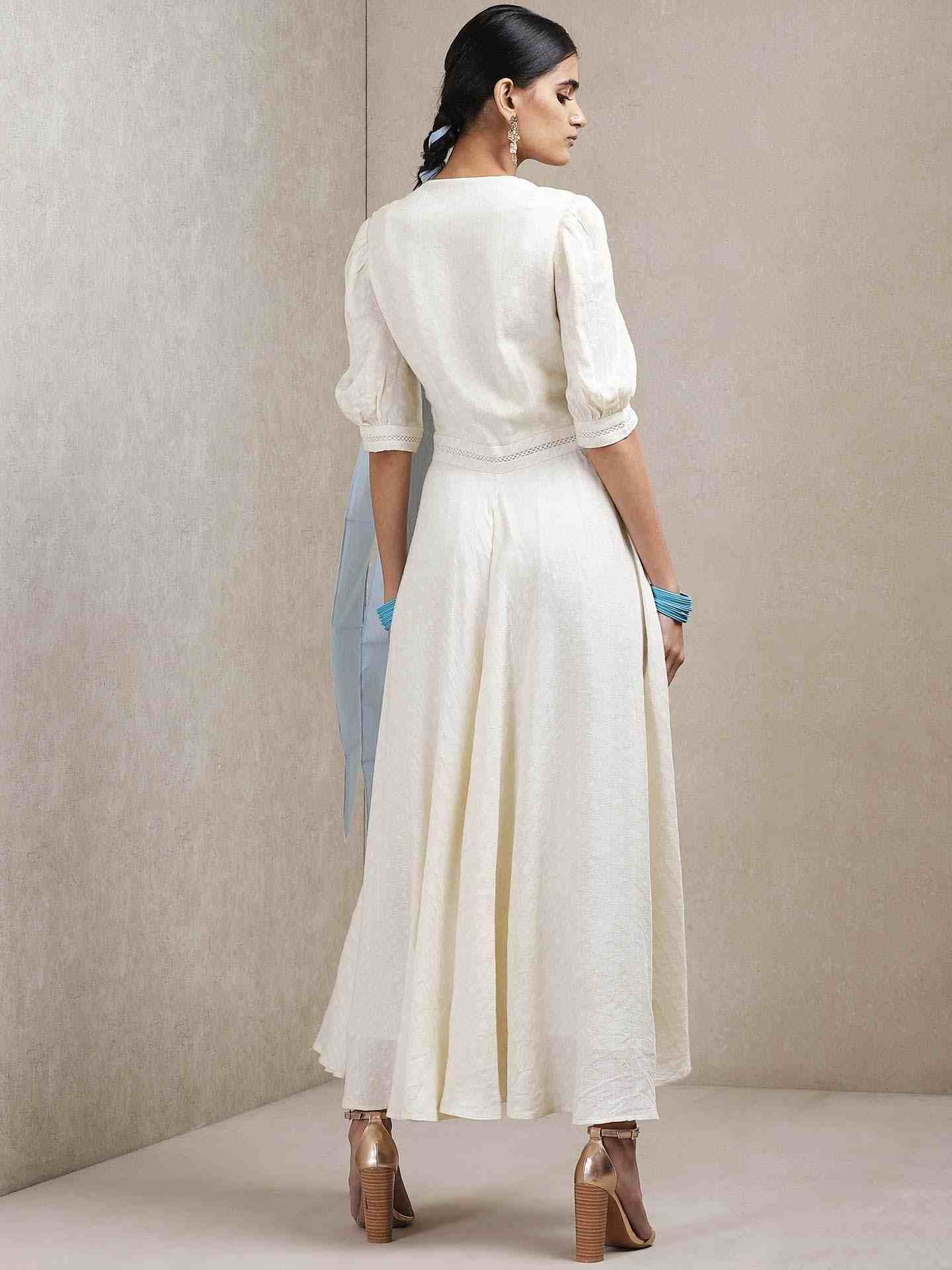 Off White Gagan Solid Dress