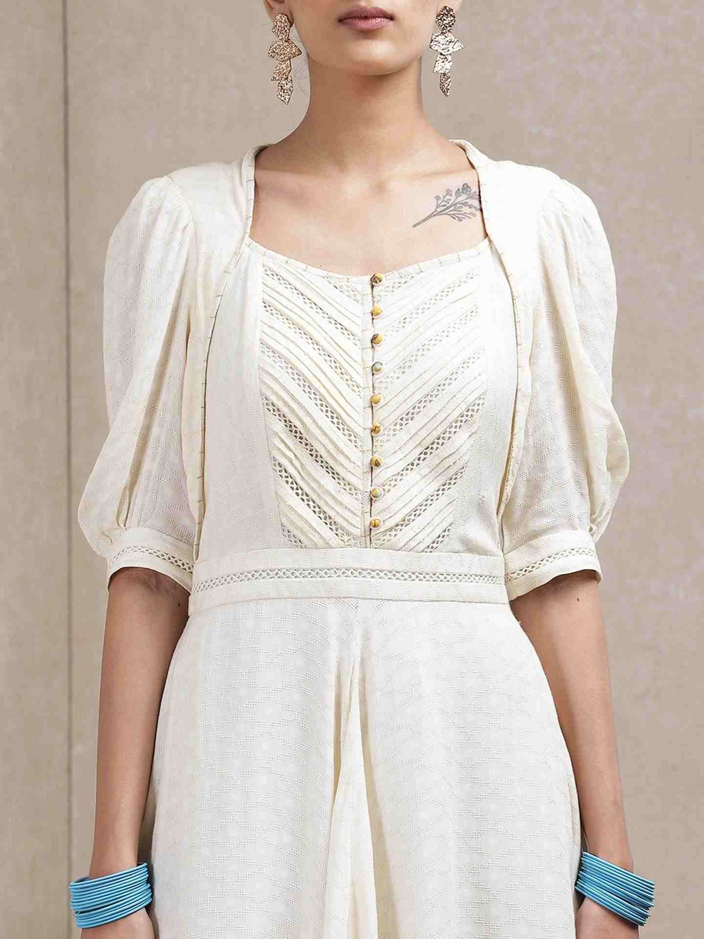 Off White Gagan Solid Dress