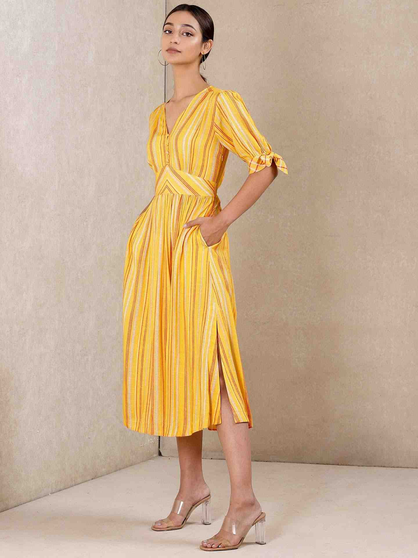 Yellow Modern Minimalist Dress