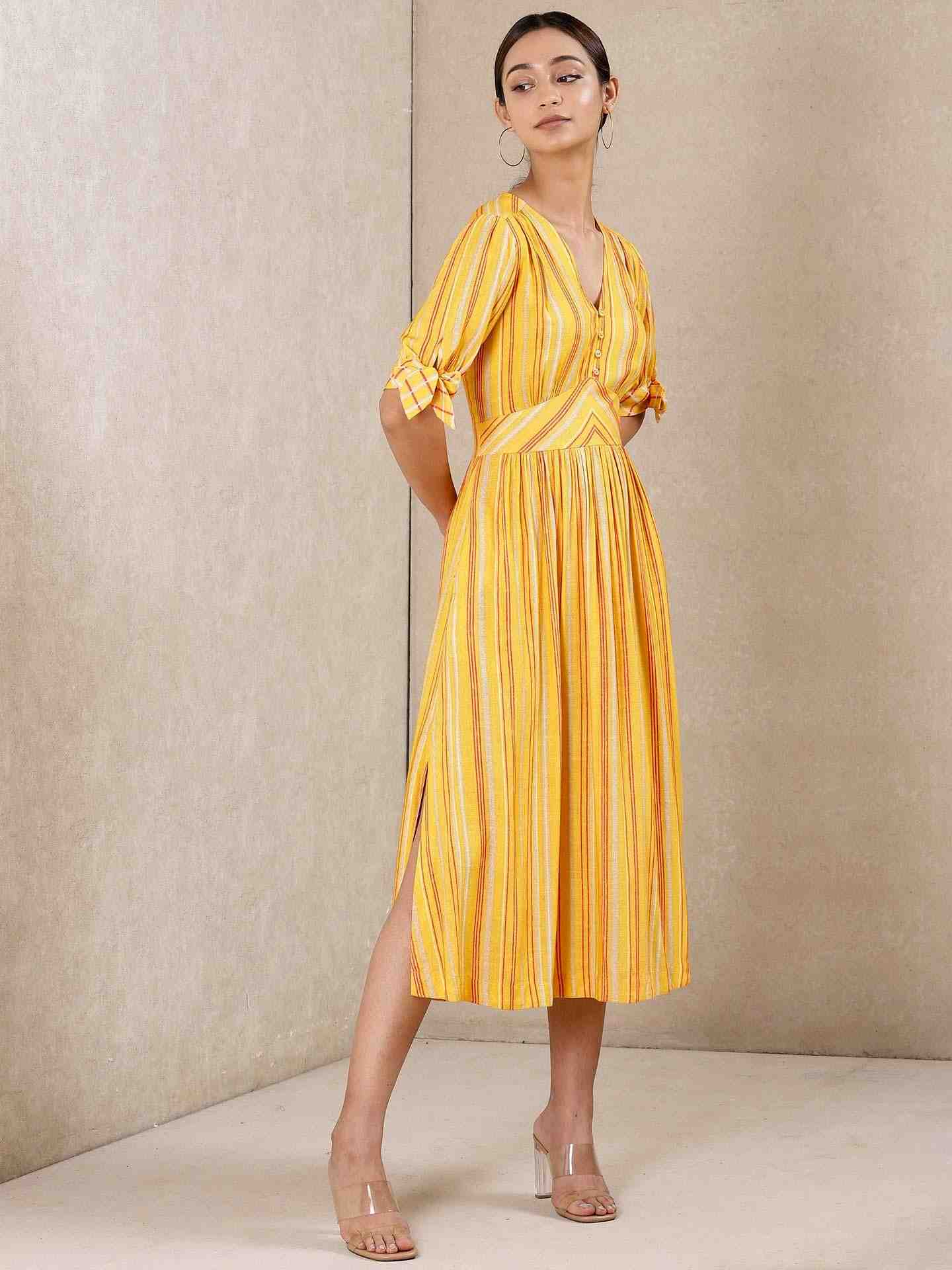 Yellow Modern Minimalist Dress