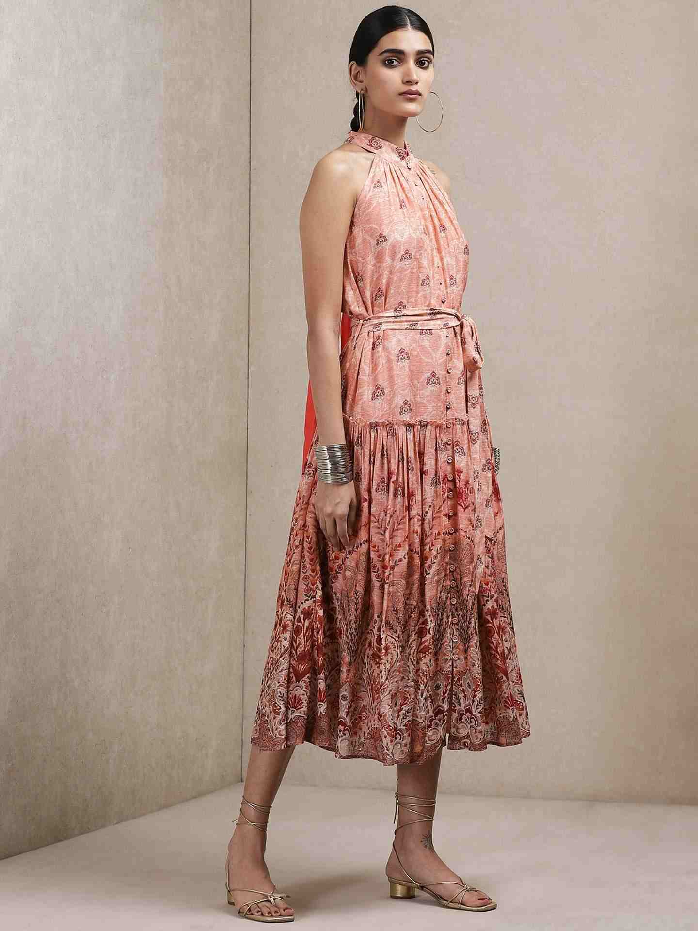 Peach Azmi Dress