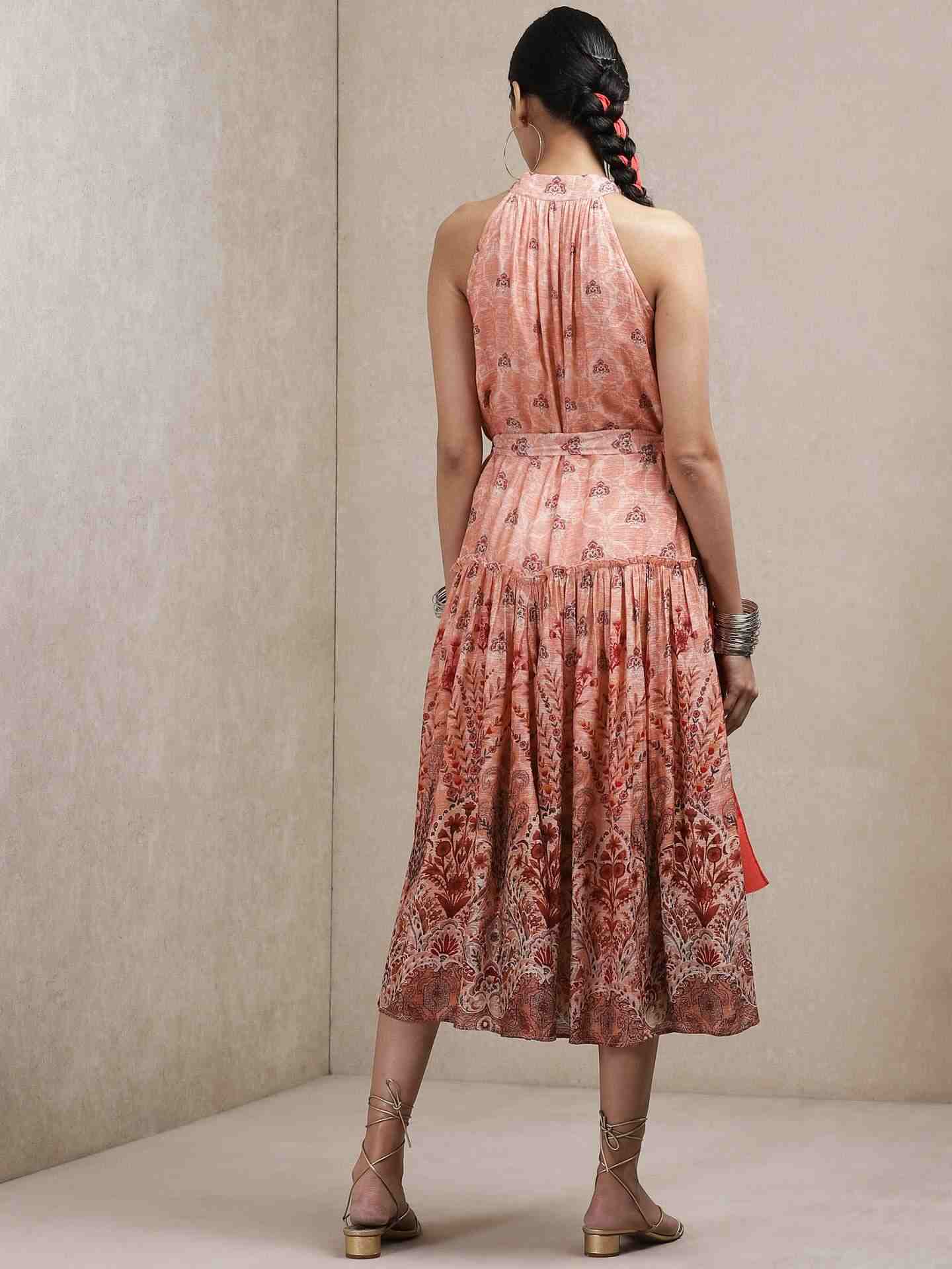 Peach Azmi Dress