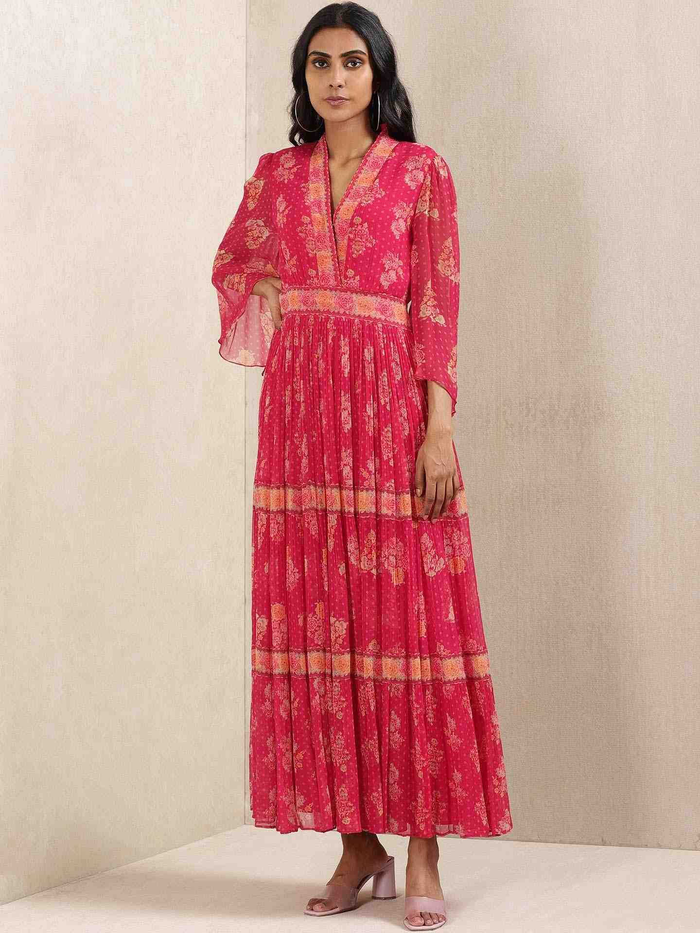Pink Keya Allover Dress