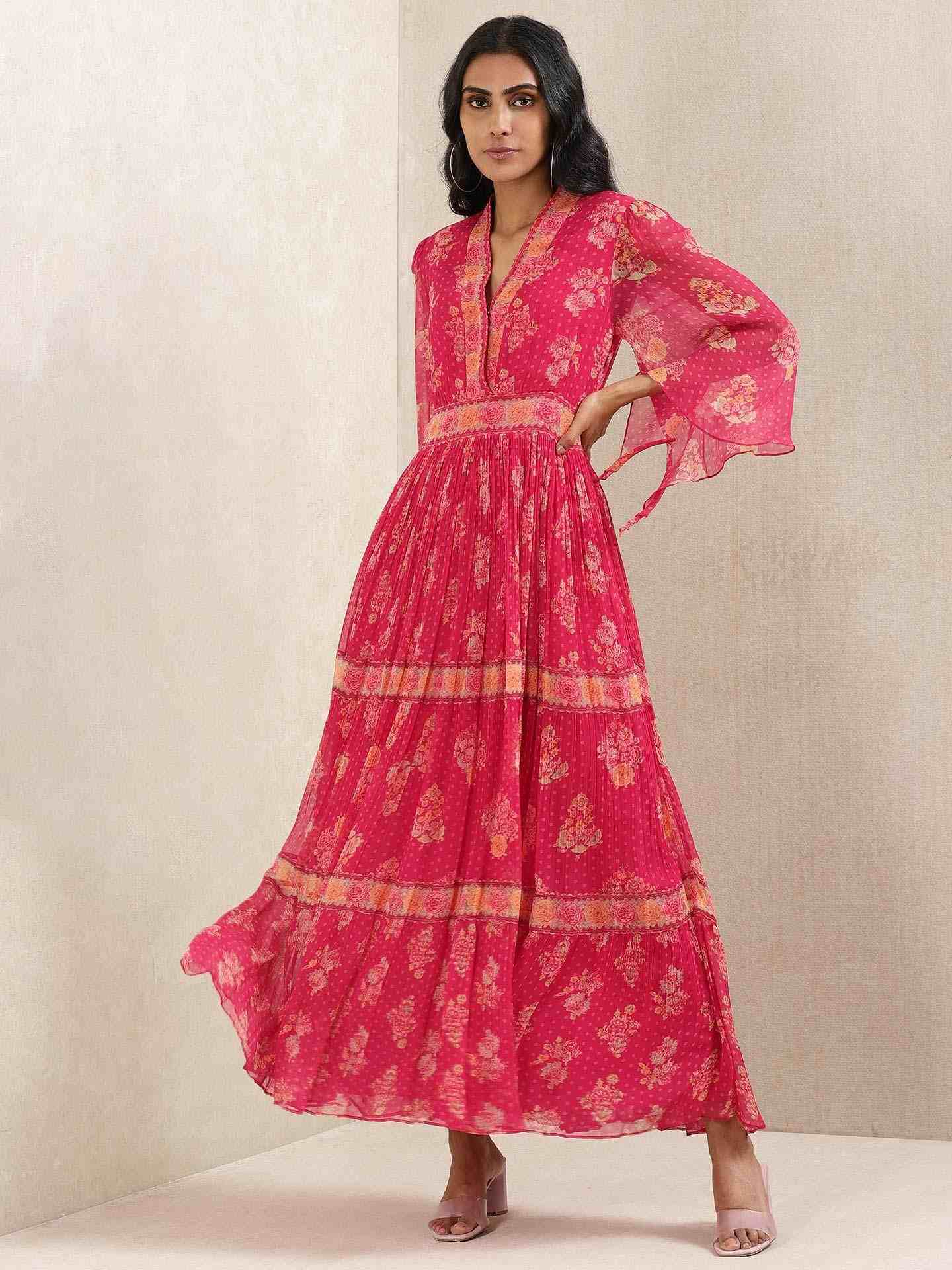 Pink Keya Allover Dress