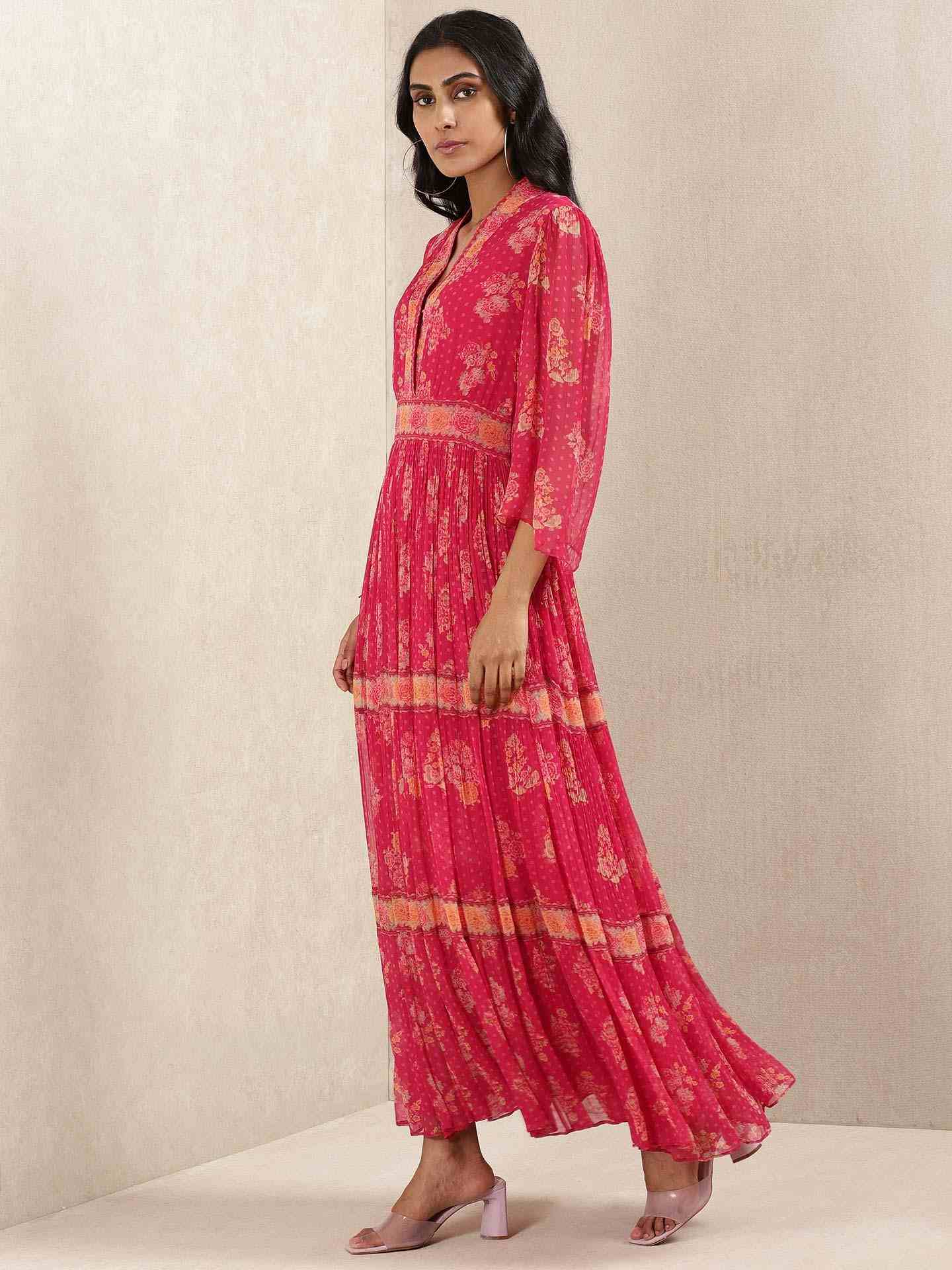 Pink Keya Allover Dress