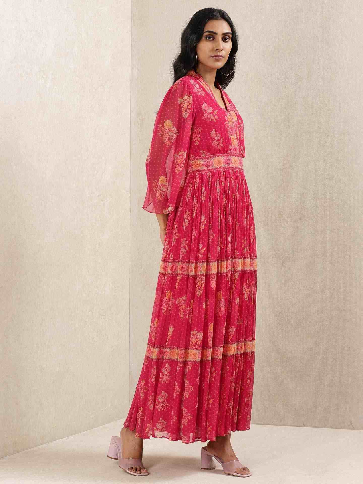 Pink Keya Allover Dress