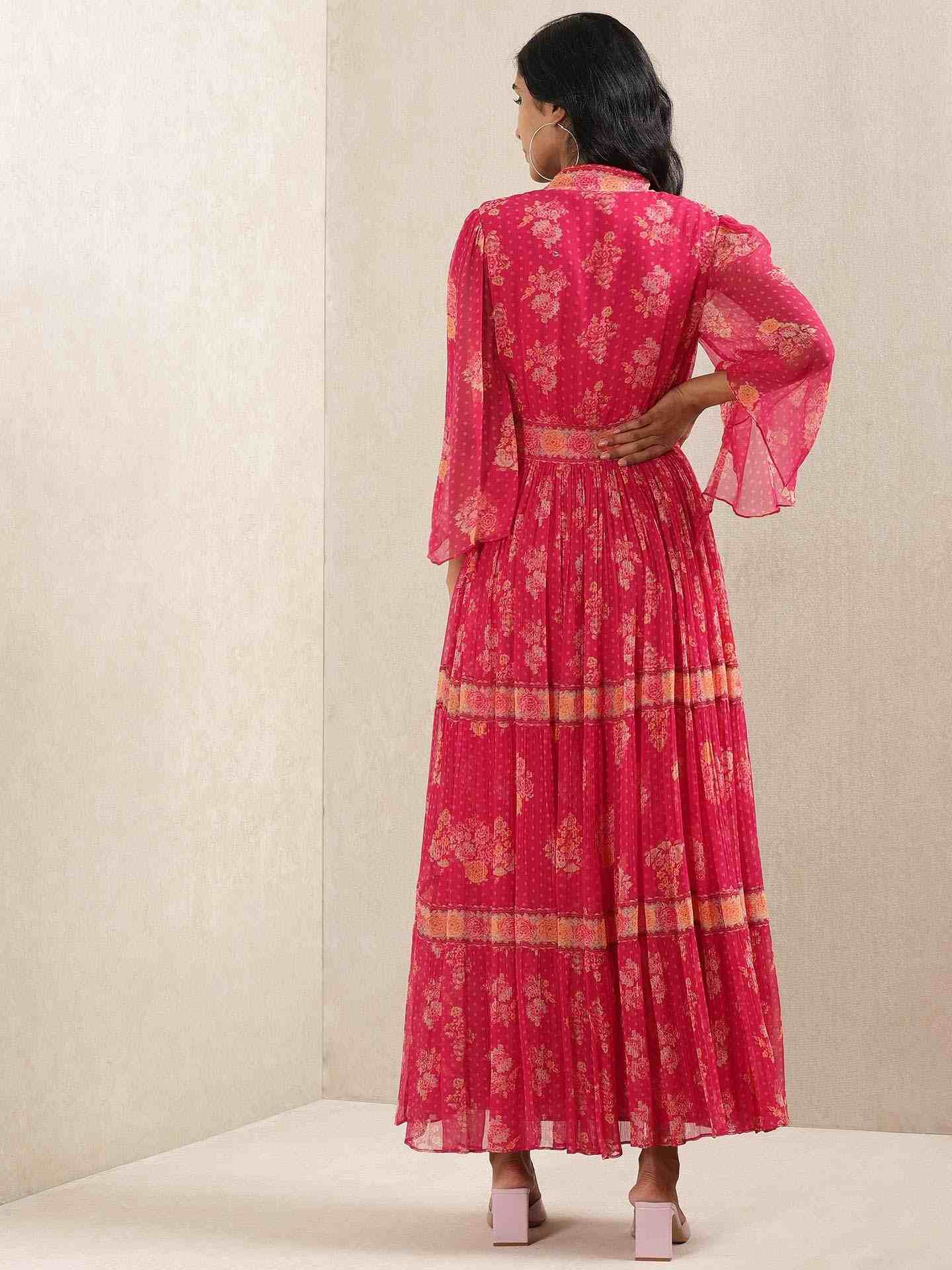 Pink Keya Allover Dress