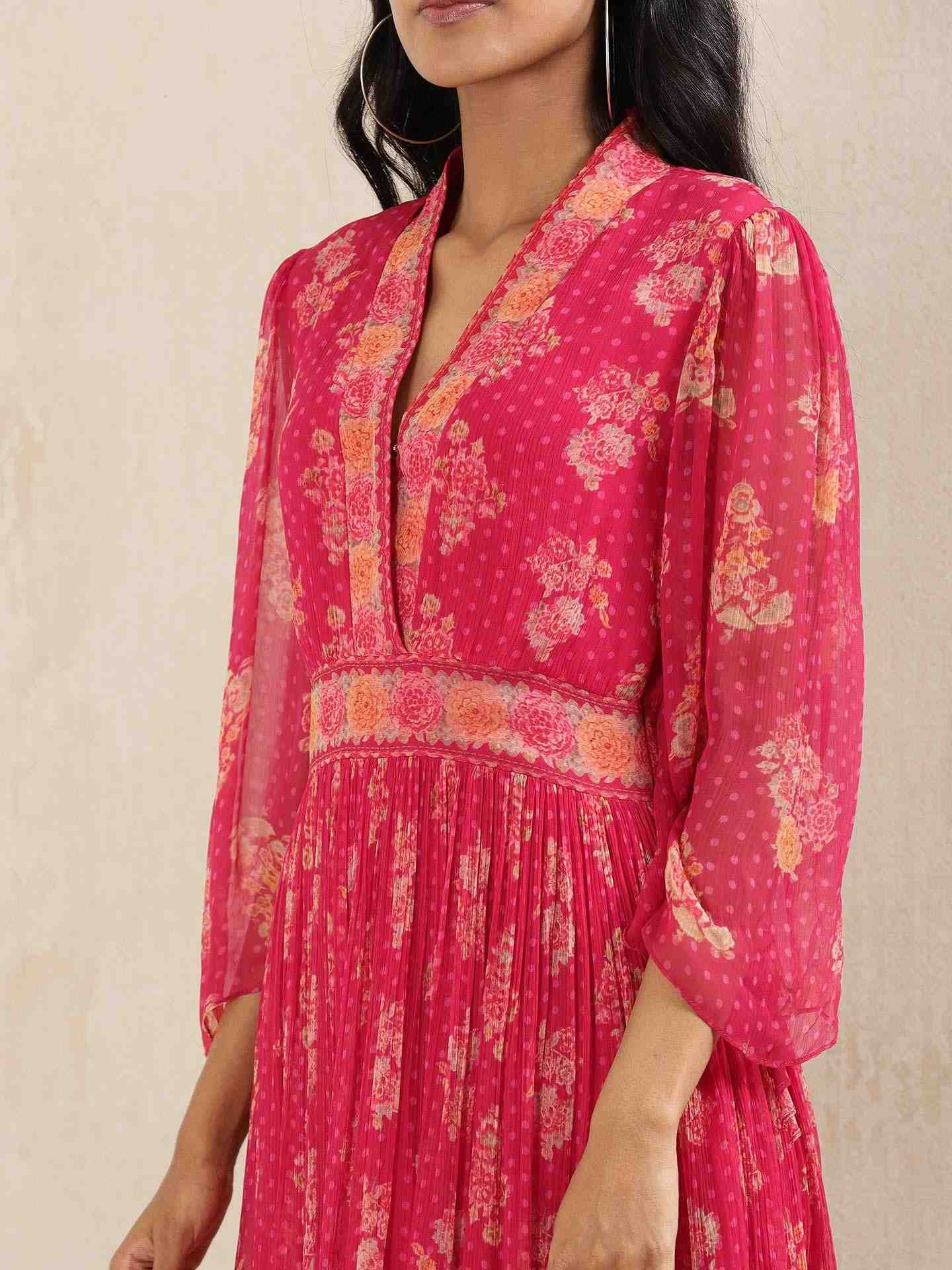 Pink Keya Allover Dress