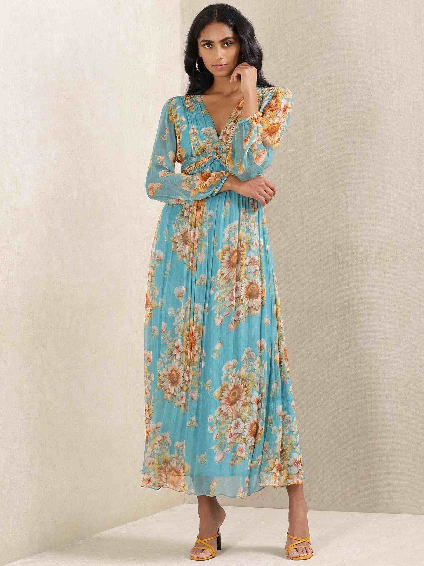 Turquoise Carnation Dress