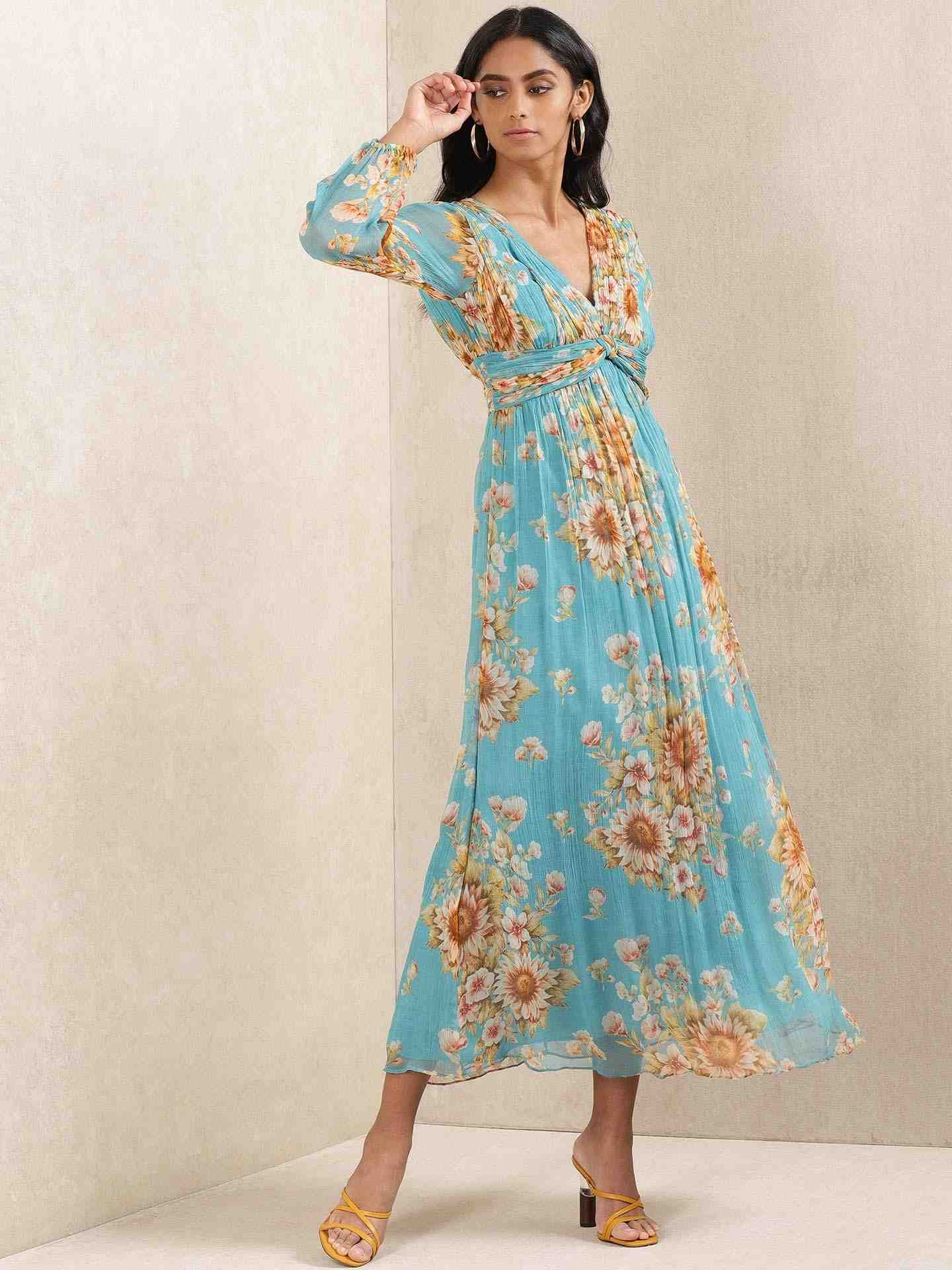 Turquoise Carnation Dress