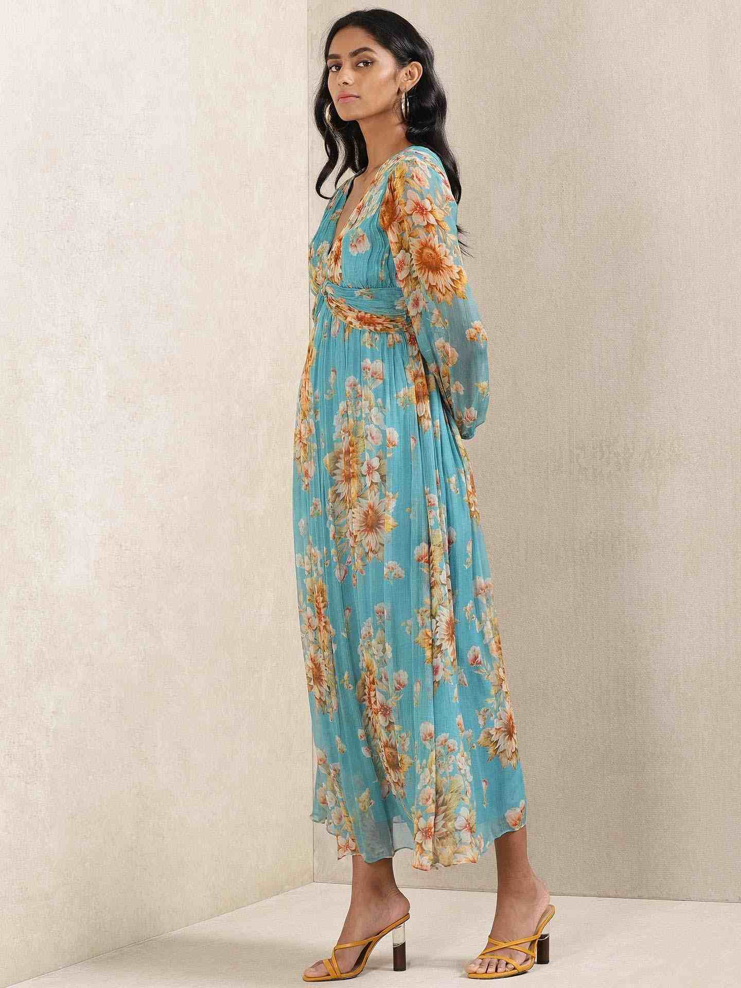 Turquoise Carnation Dress