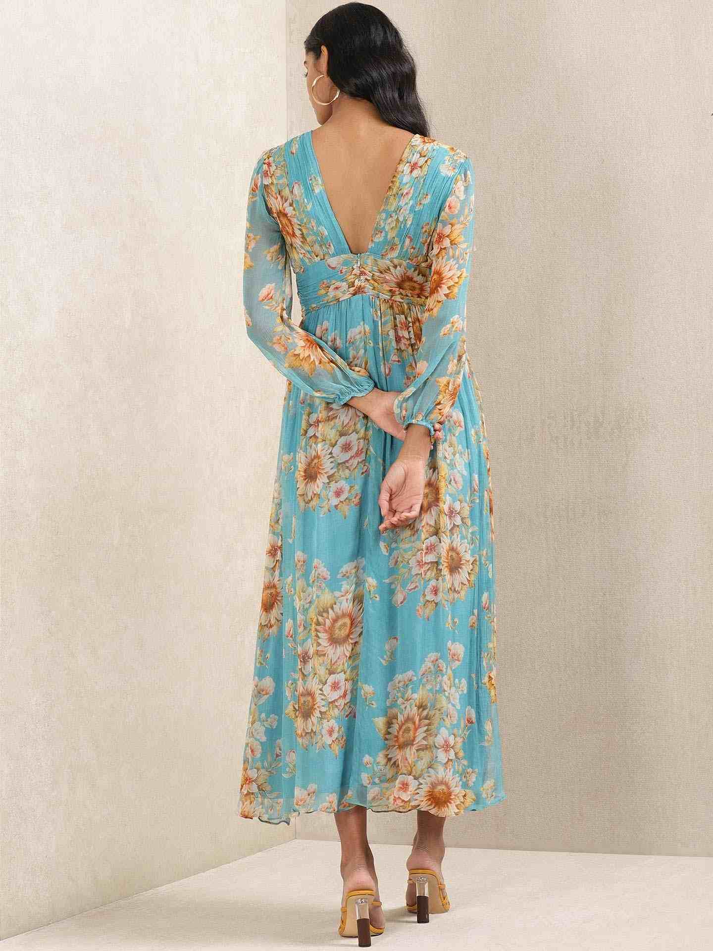 Turquoise Carnation Dress