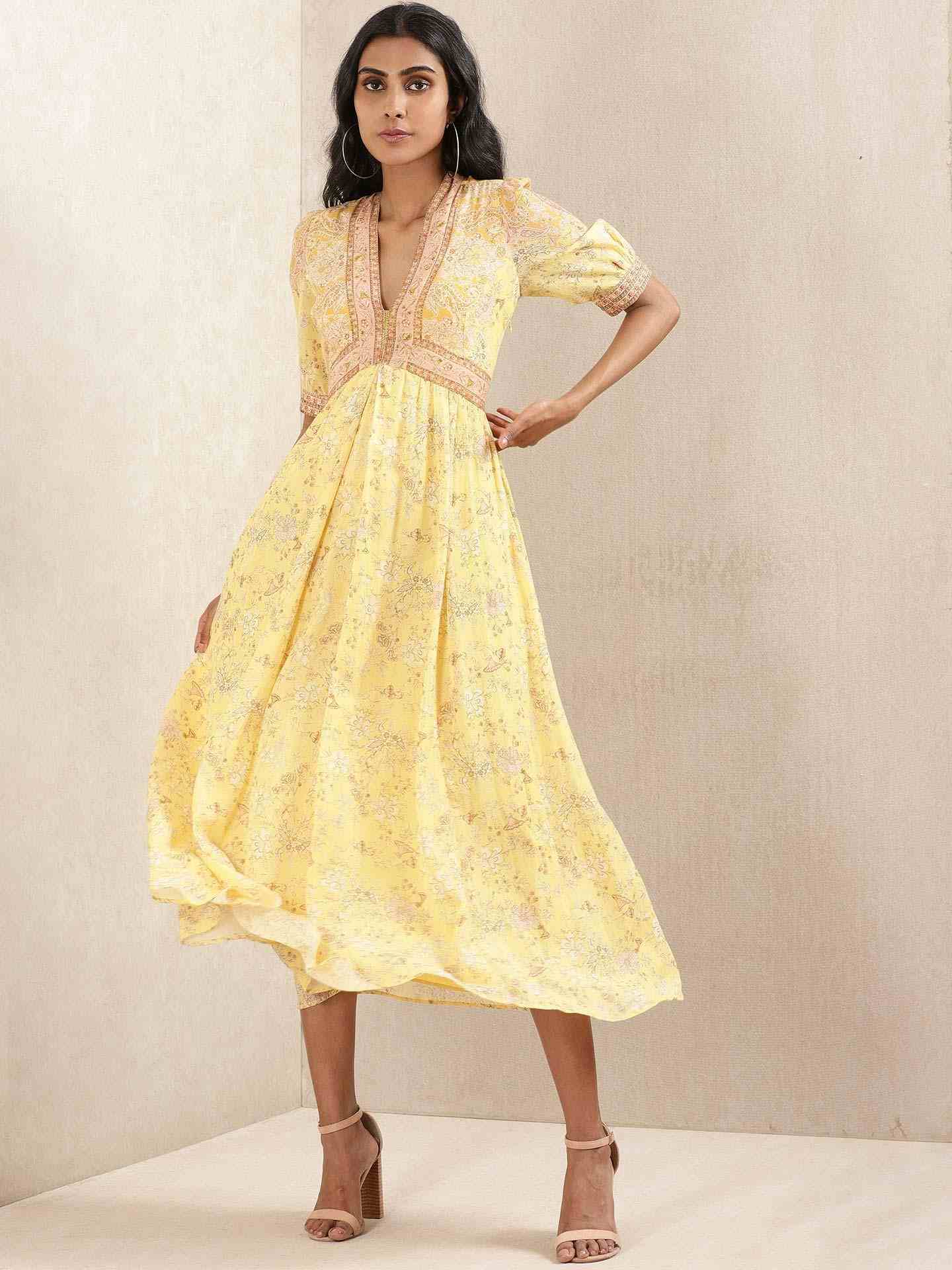 Yellow Chirala Dress