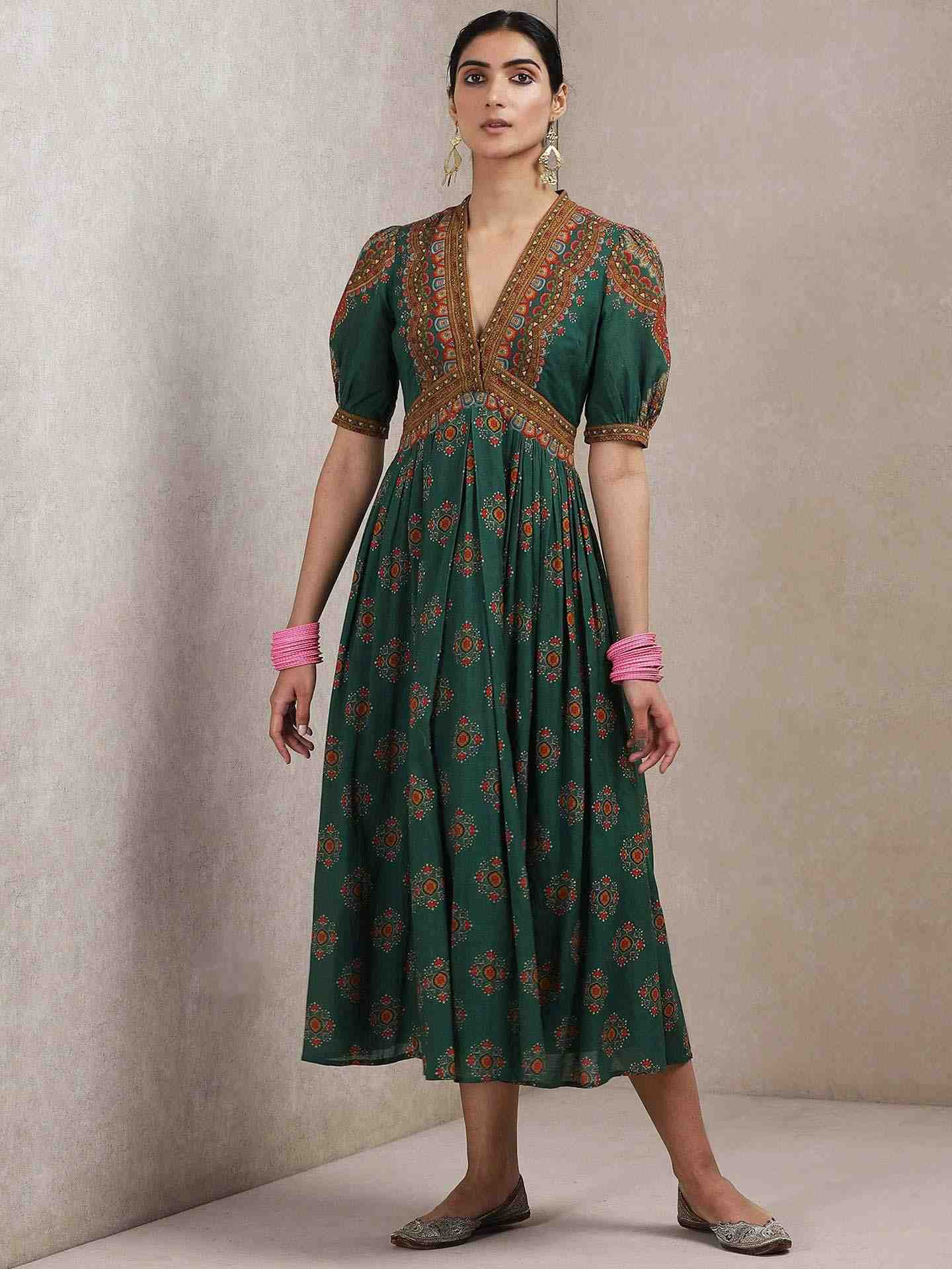 Green Sadiya Dress