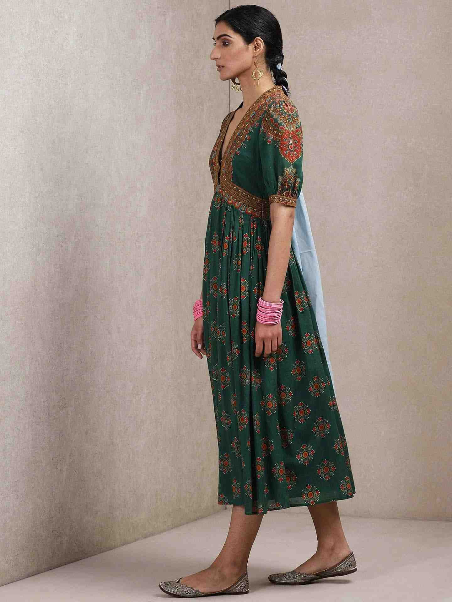 Green Sadiya Dress