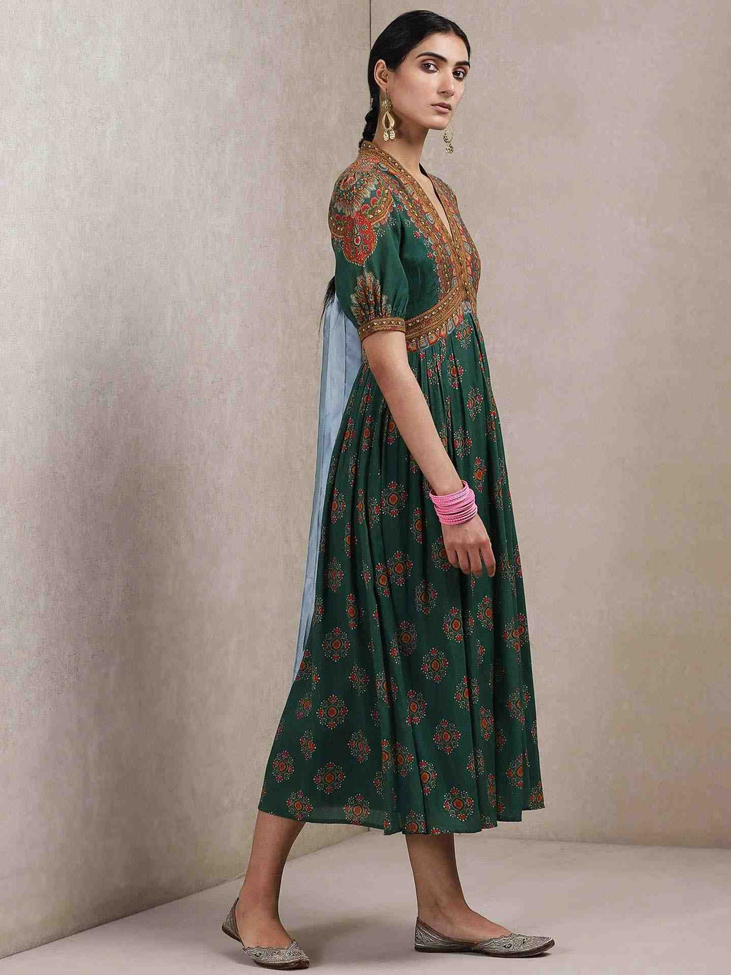 Green Sadiya Dress