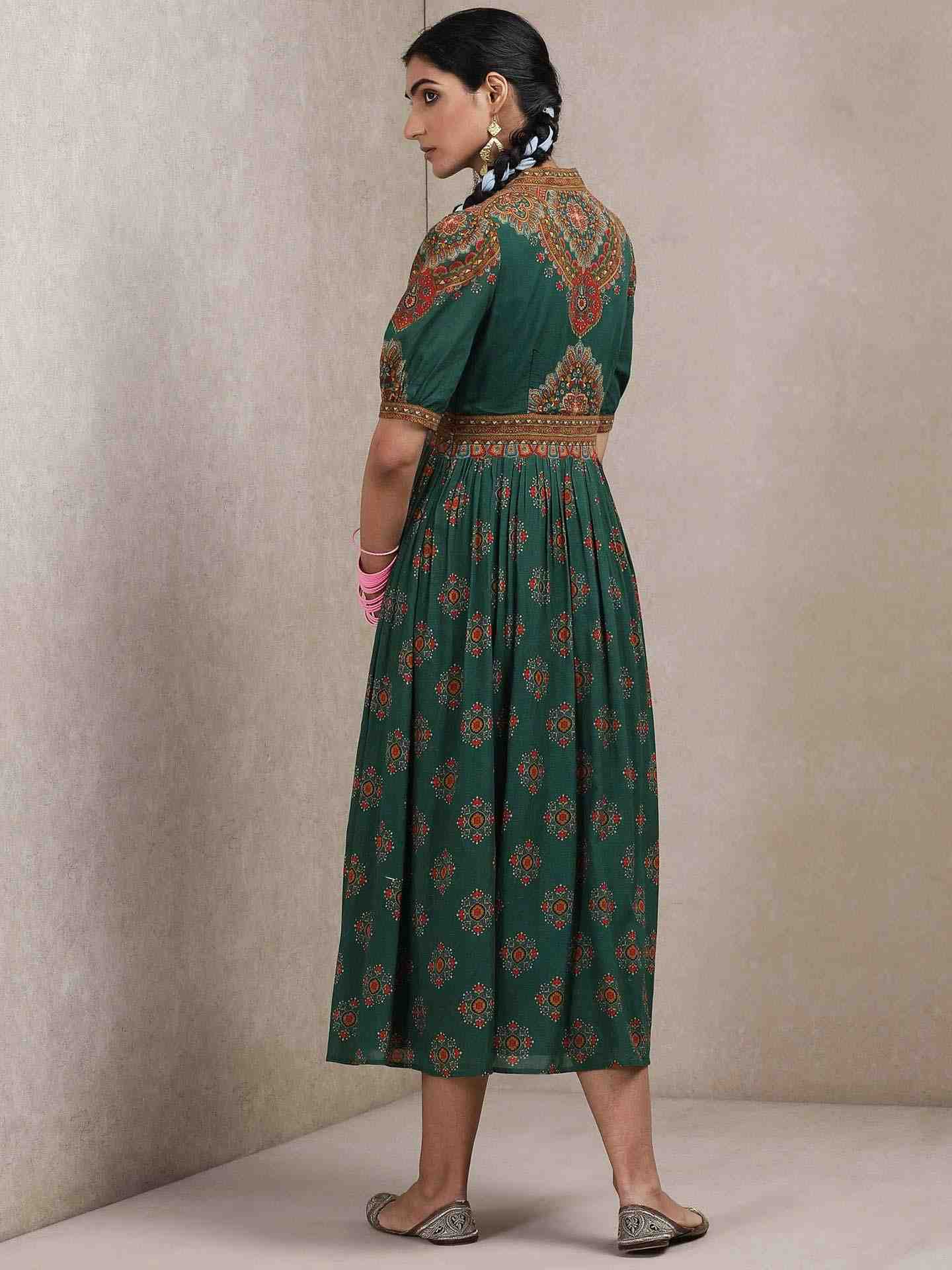 Green Sadiya Dress