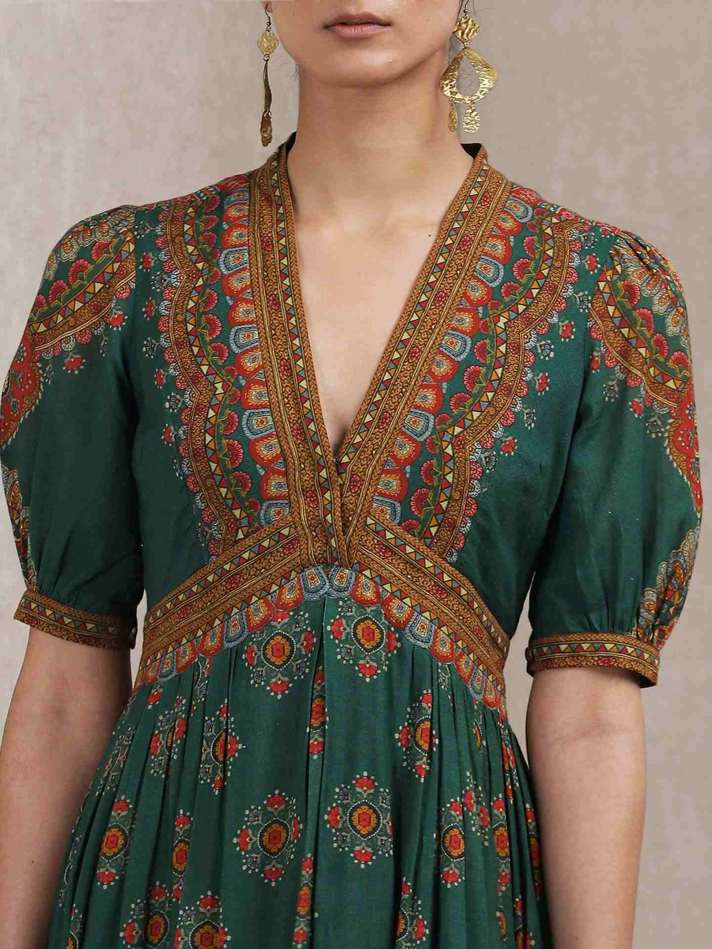 Green Sadiya Dress