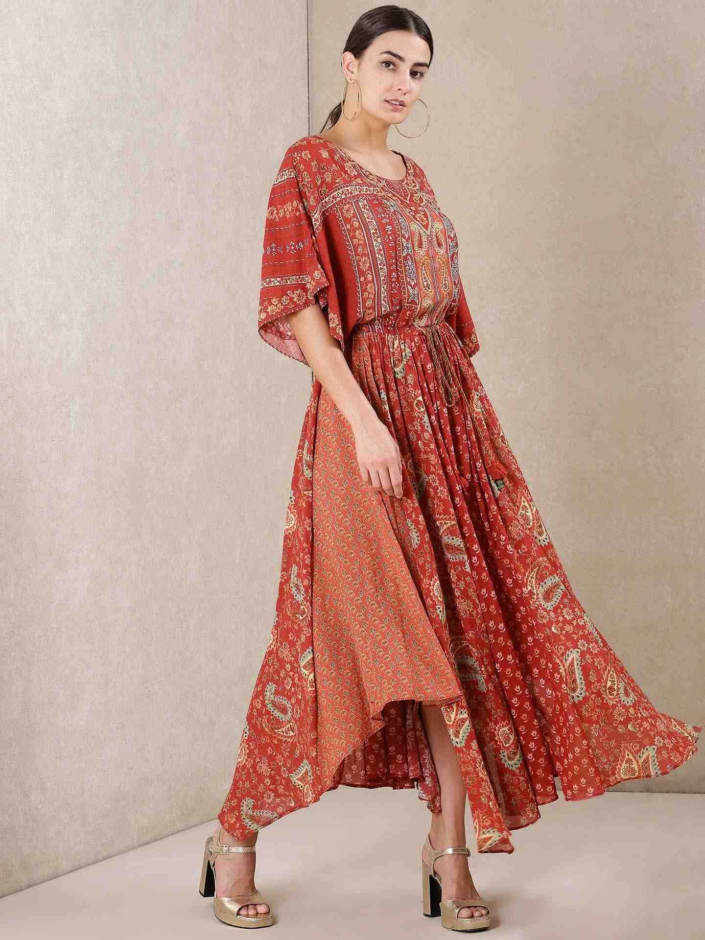 Rust Jahaan Kaftan Dress