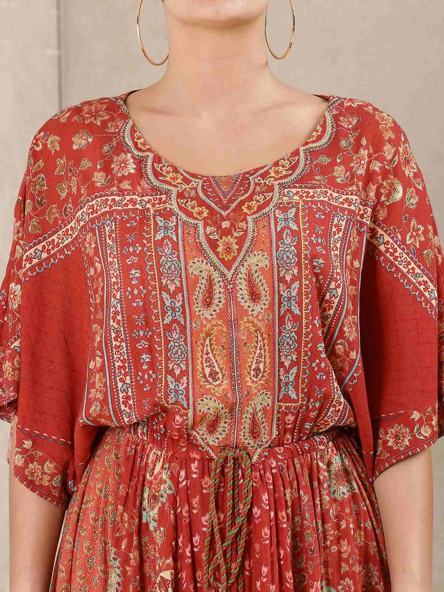 Rust Jahaan Kaftan Dress