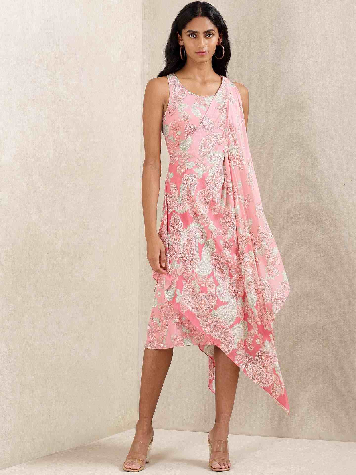 Pink Illahi Crepe Dress
