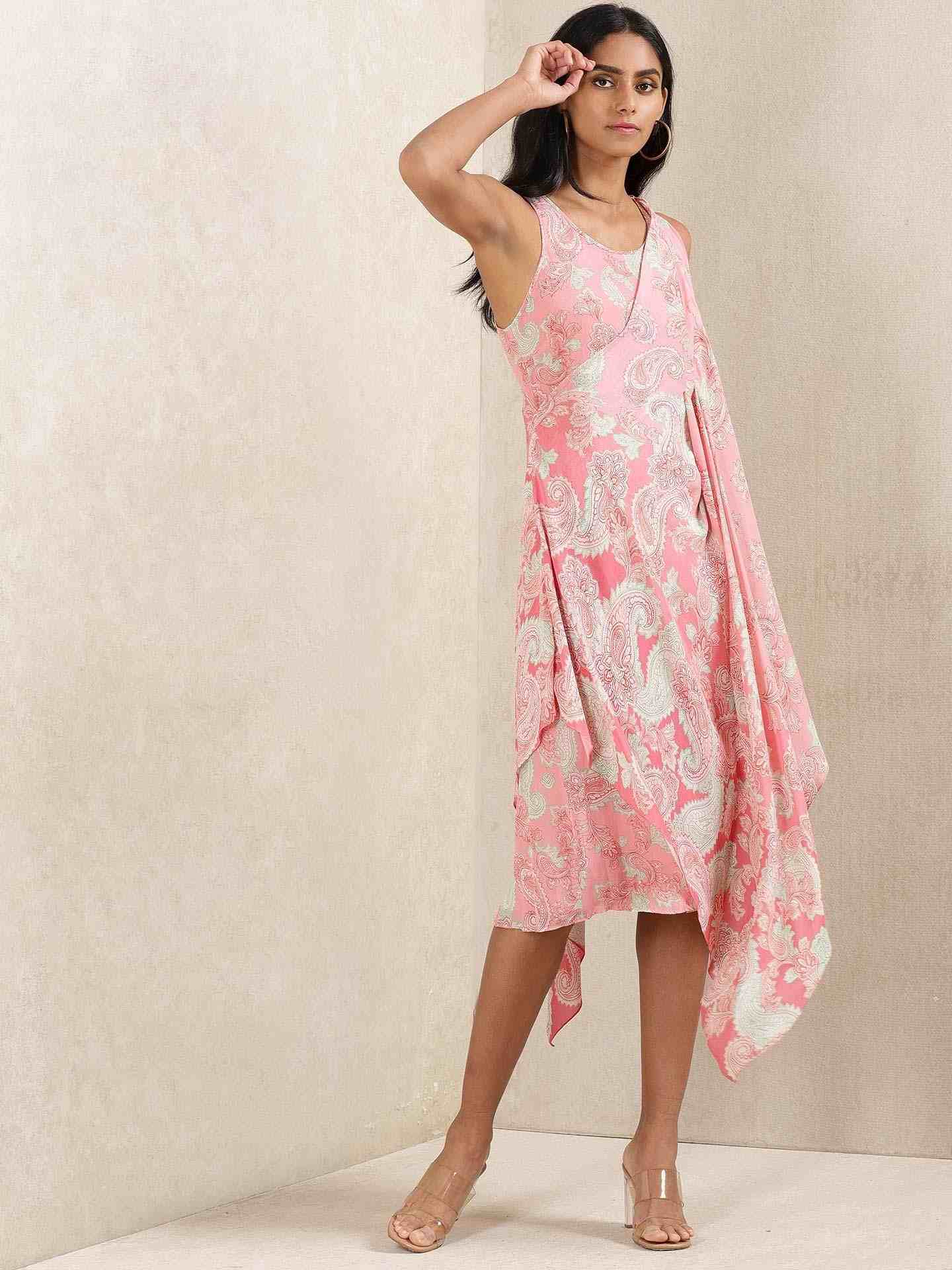 Pink Illahi Crepe Dress