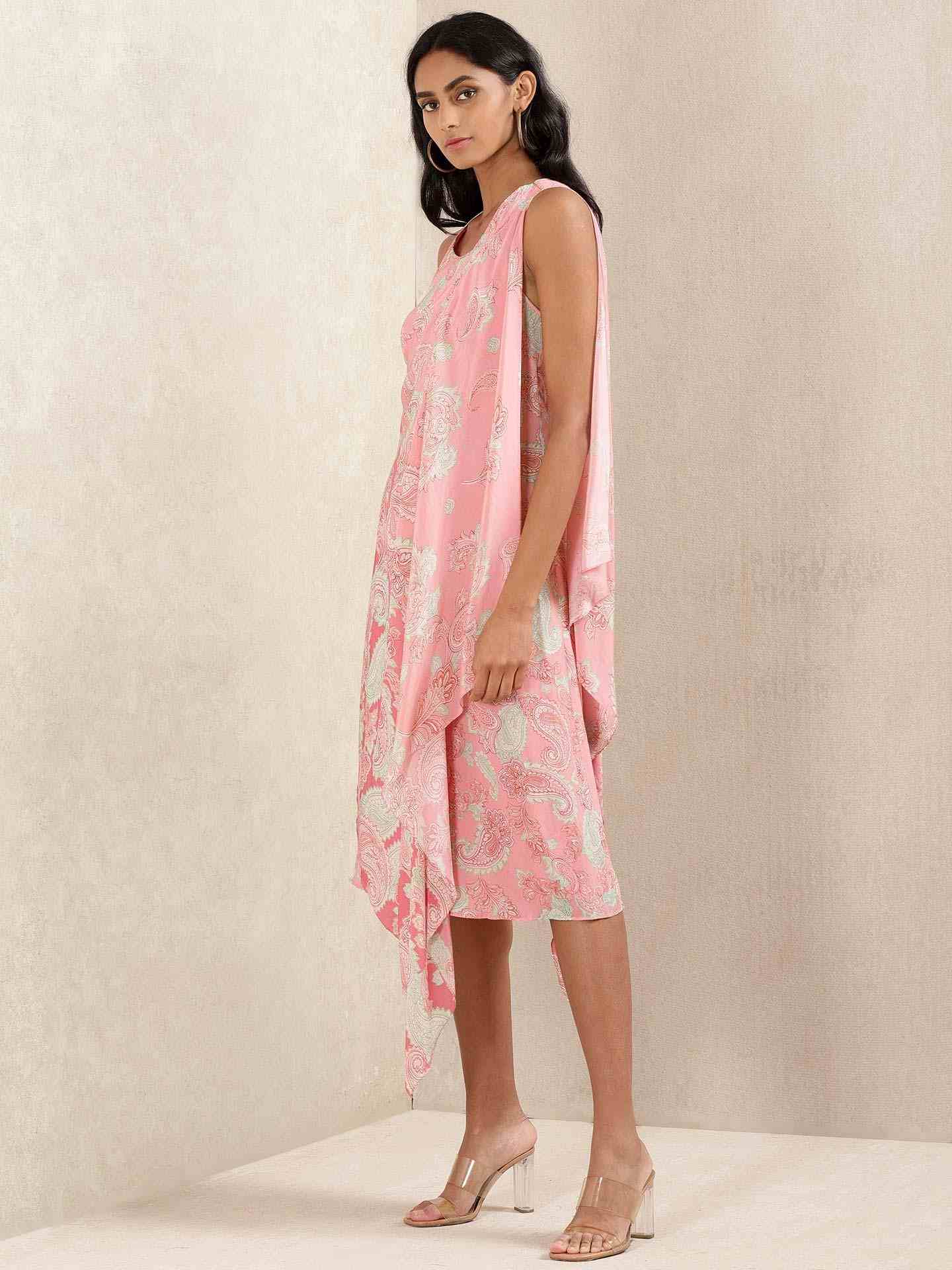 Pink Illahi Crepe Dress